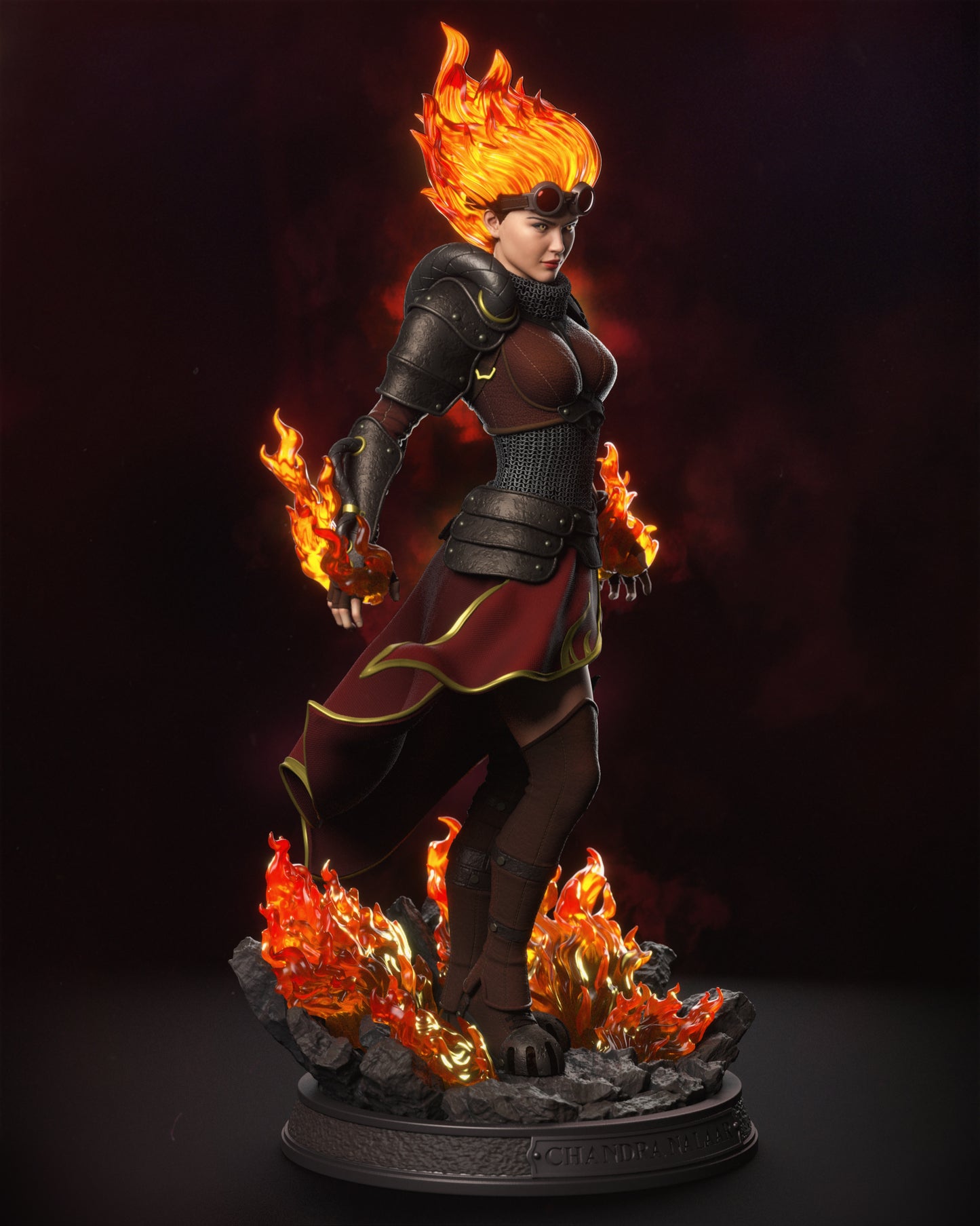 Chandra - 9 and 6 Scale 3D Printed Statue Model Kit