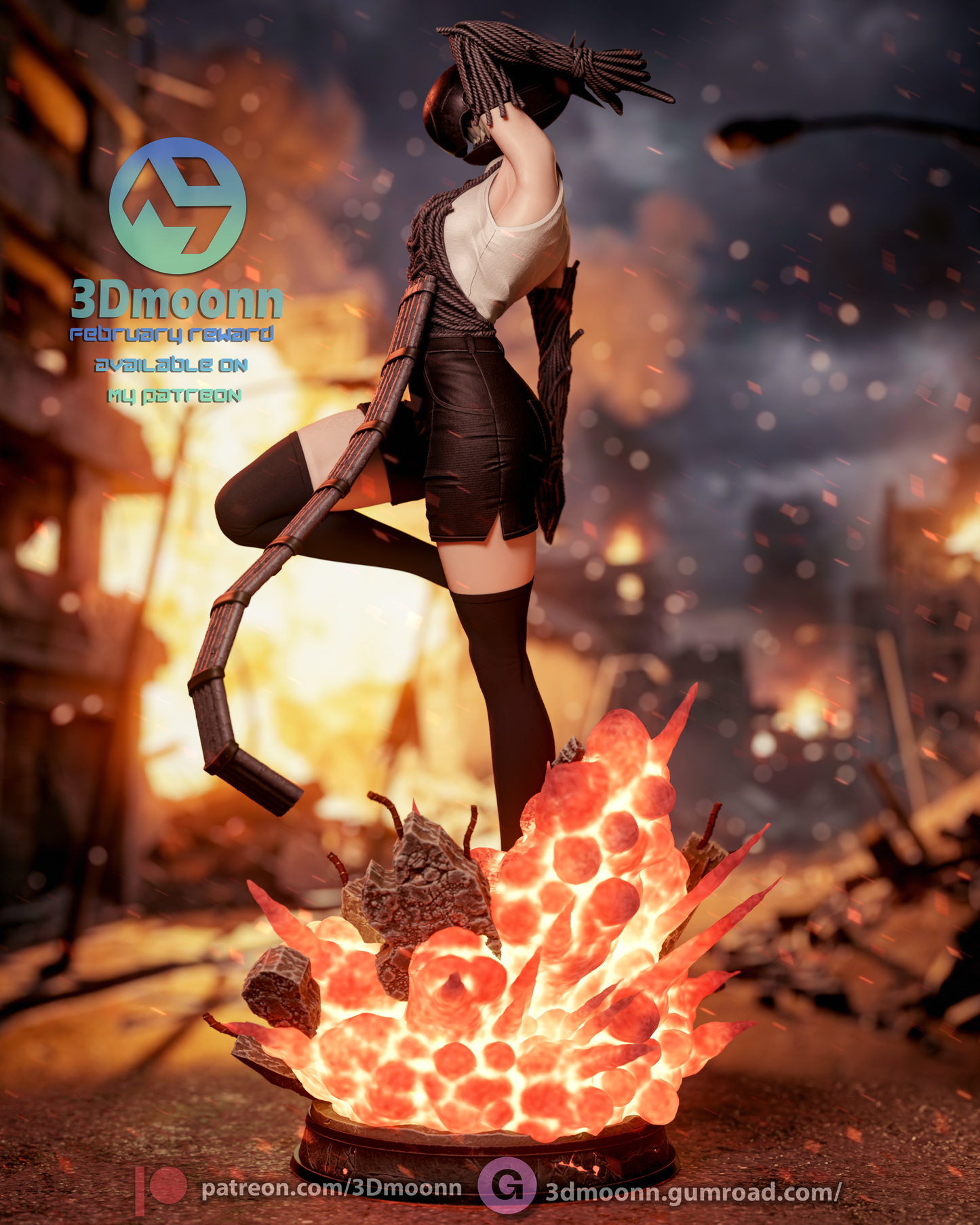 Reze (Chainsaw Man) - 3d Printed 1:6 model kit (Fan Art)