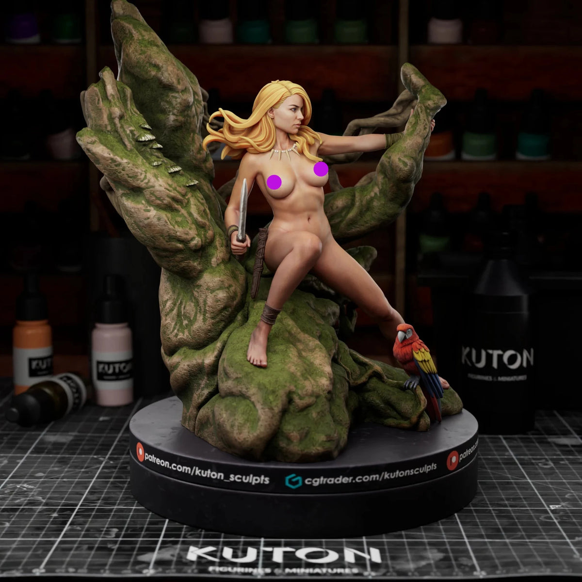 Jungle Girl NSFW 3D Printed model 150mm (1/10 scale) - Fan Art