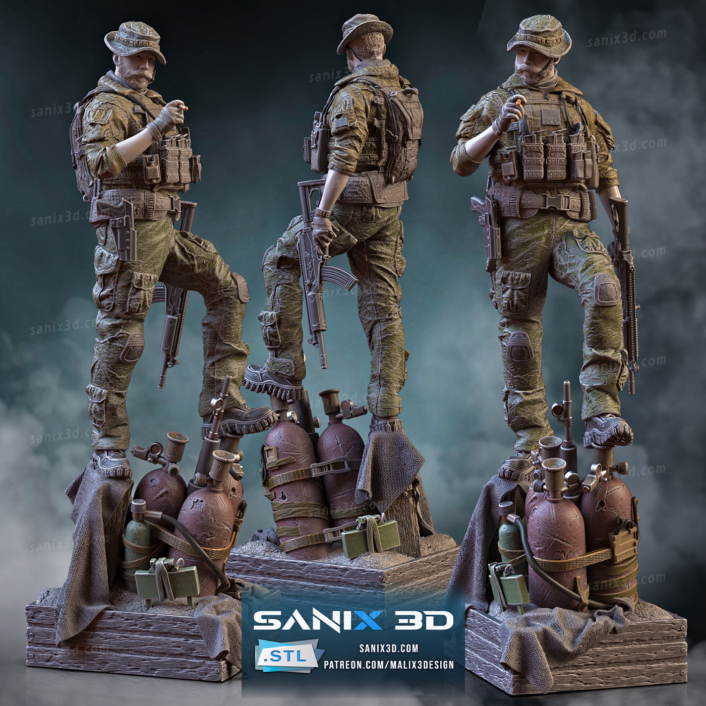 Captain Price (Call of Duty) - 3D Resin Printed - 10th scale (264mm) - Fan Art