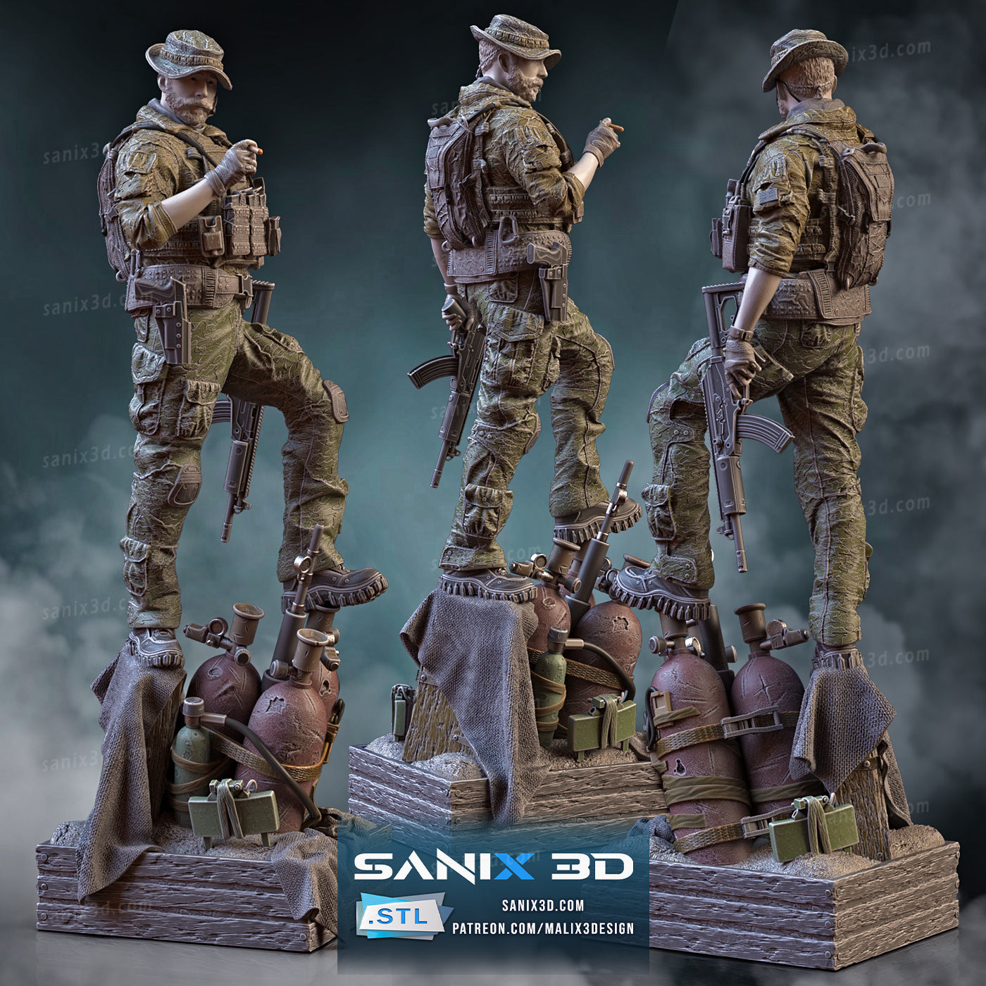 Captain Price (Call of Duty) - 3D Resin Printed - 10th scale (264mm) - Fan Art