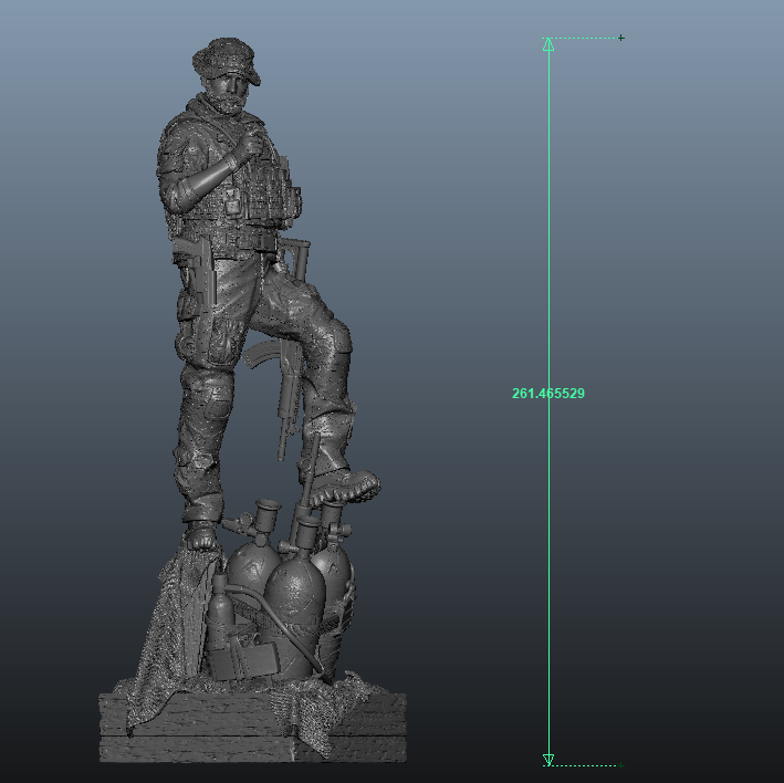 Captain Price (Call of Duty) - 3D Resin Printed - 10th scale (264mm) - Fan Art