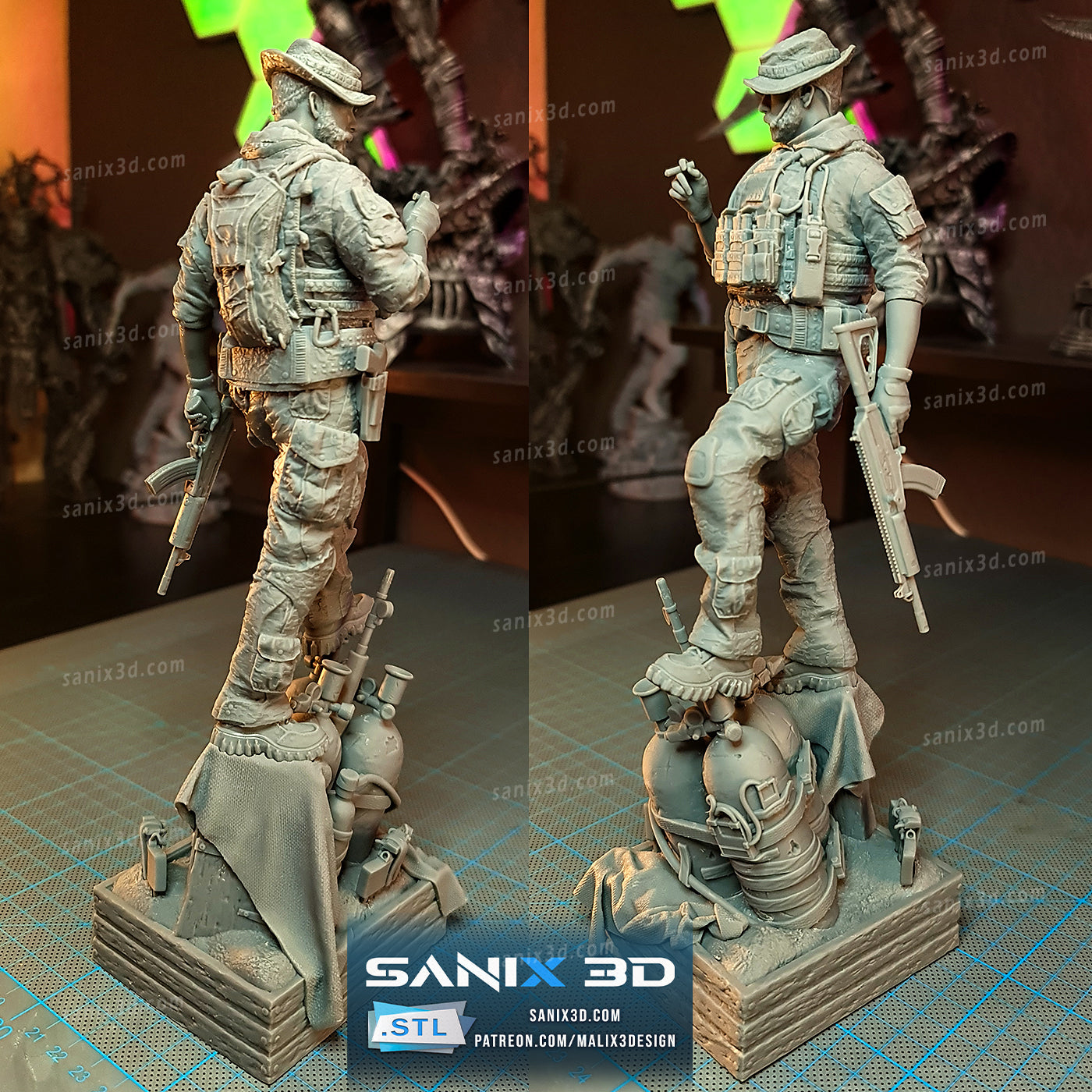 Captain Price (Call of Duty) - 3D Resin Printed - 10th scale (264mm) - Fan Art