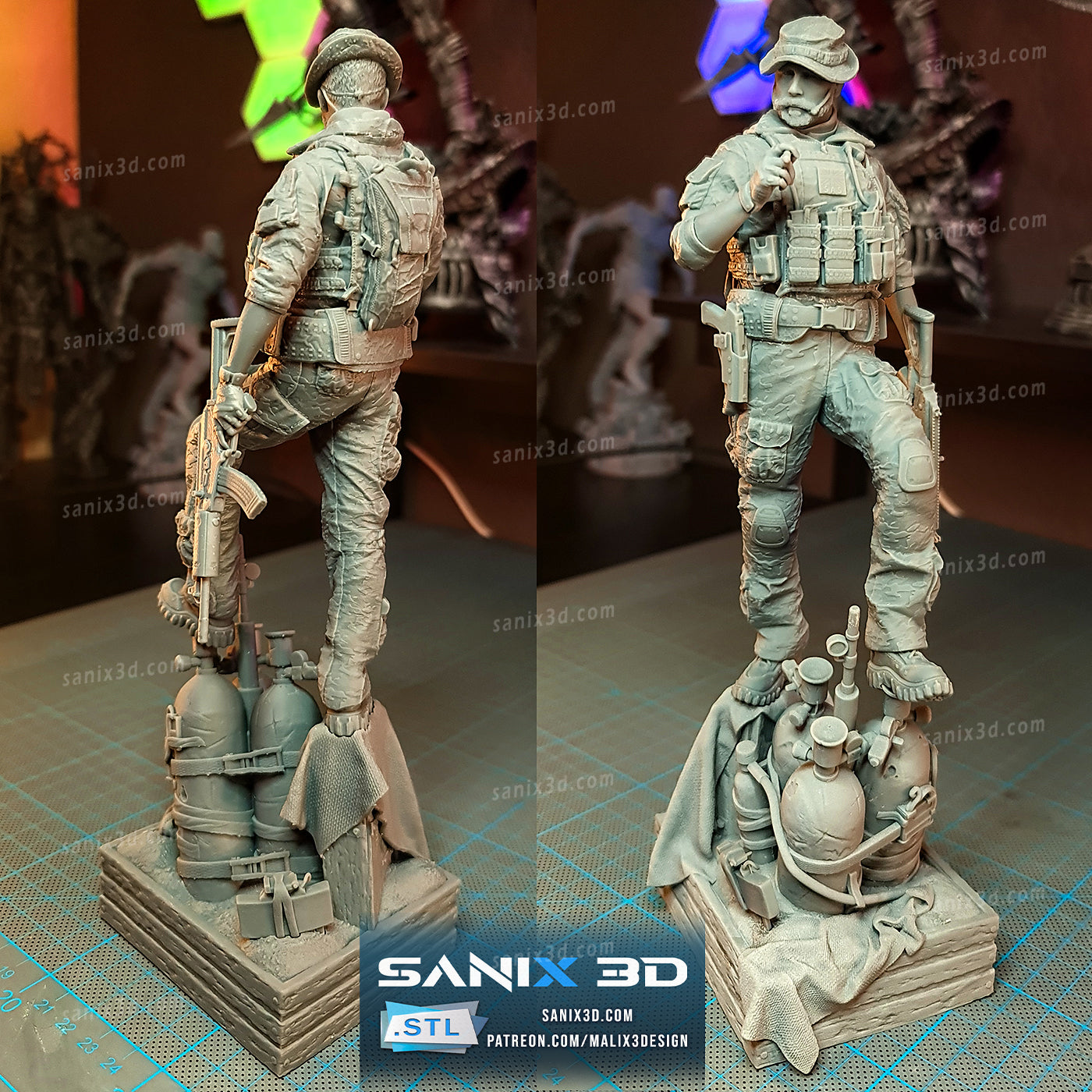 Captain Price (Call of Duty) - 3D Resin Printed - 10th scale (264mm) - Fan Art