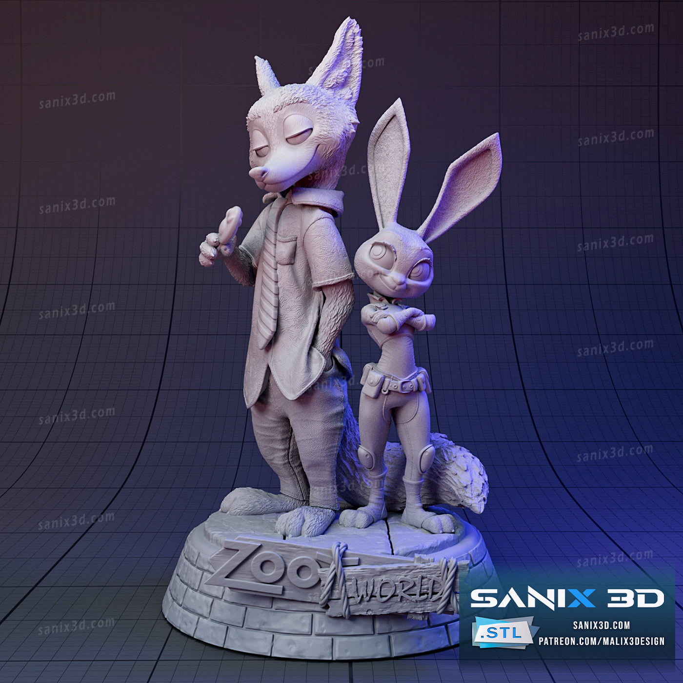 Zootopia - 3D Resin Printed - 6th scale (230mm) - Fan Art