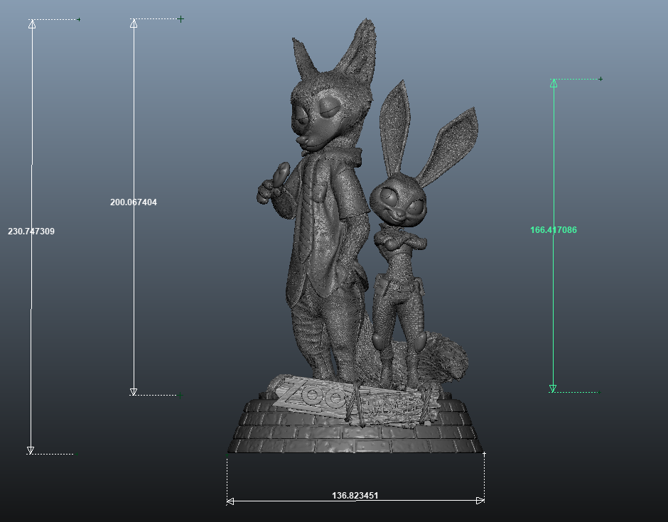 Zootopia - 3D Resin Printed - 6th scale (230mm) - Fan Art