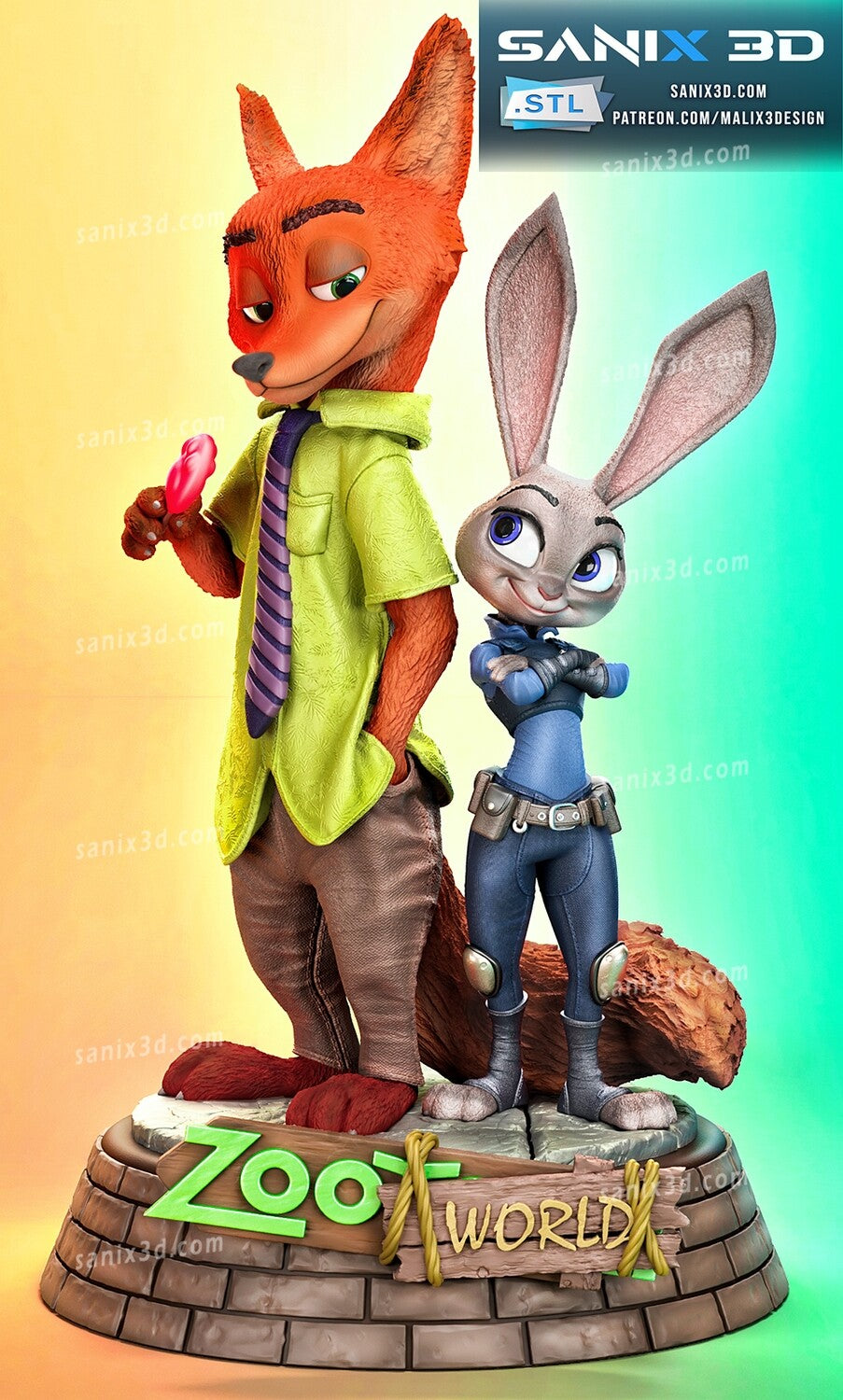 Zootopia - 3D Resin Printed - 6th scale (230mm) - Fan Art