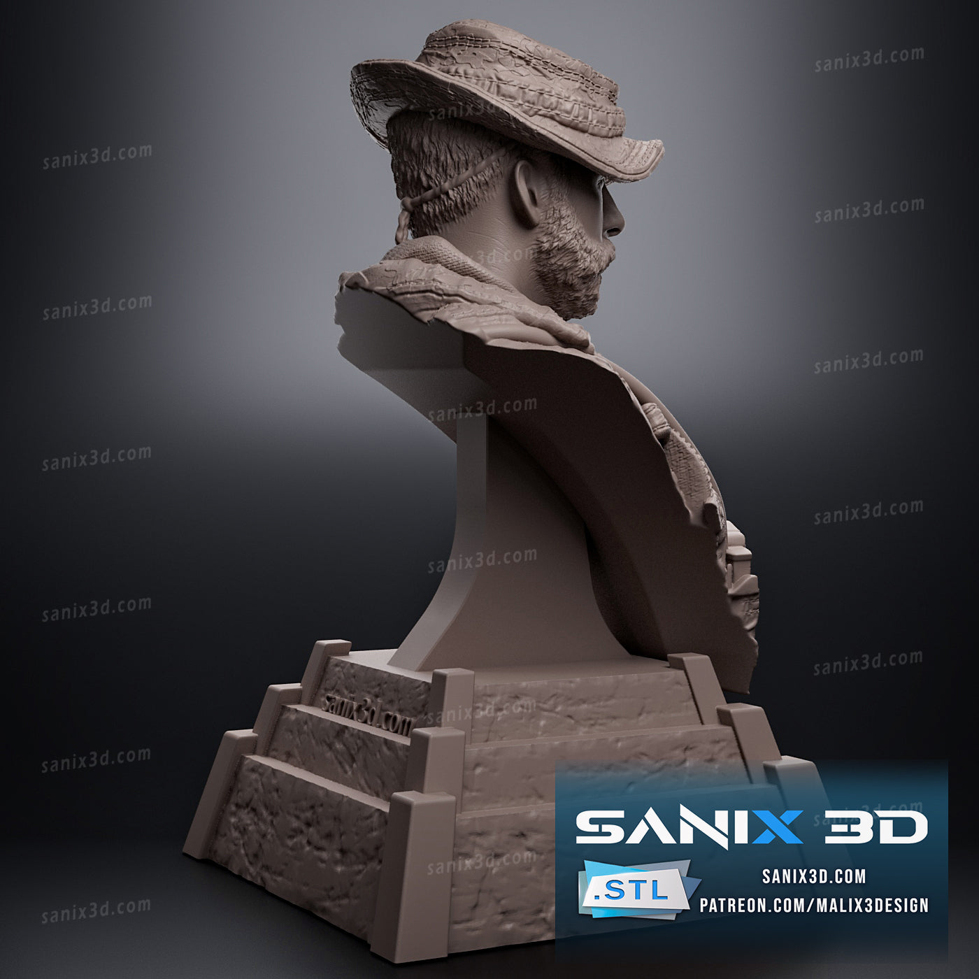 Captain Price (Call of Duty) Bust - 3D Resin Printed - 10th scale Bust- Fan Art