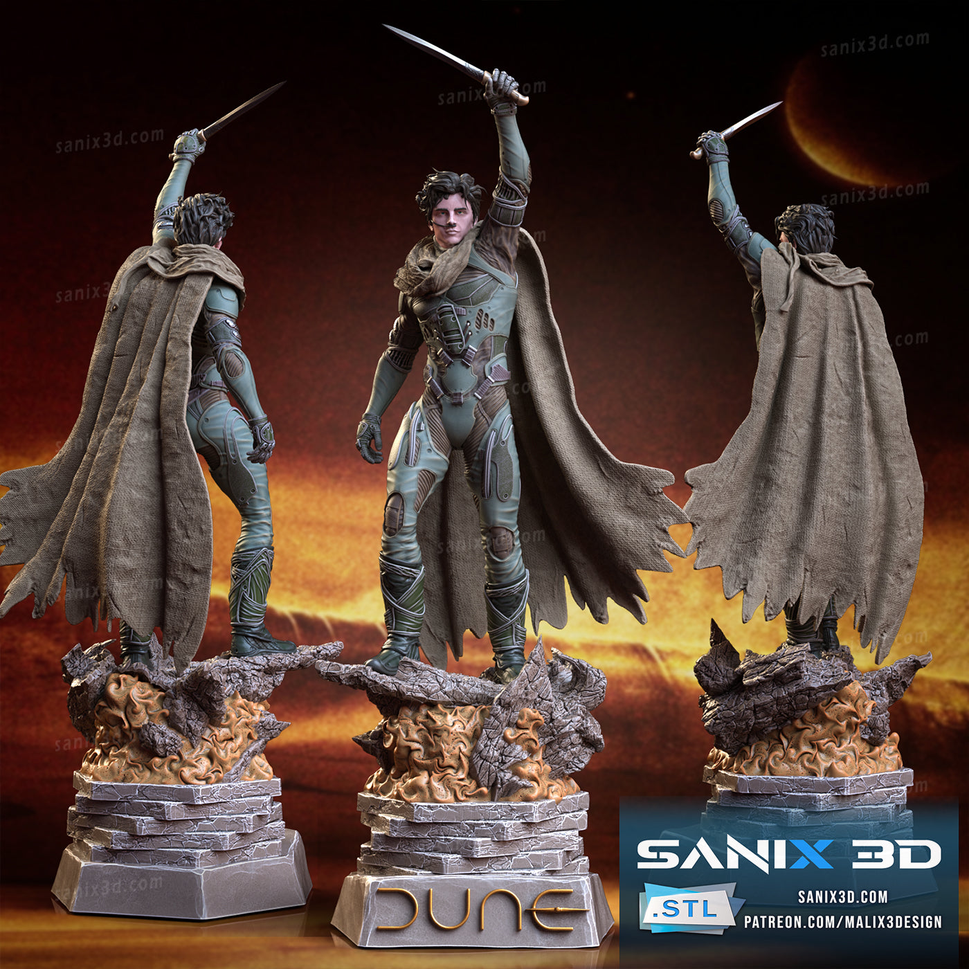 Paul Atreides (Dune) Fan Art - 1:8 Scale (3D Print Fan Art)