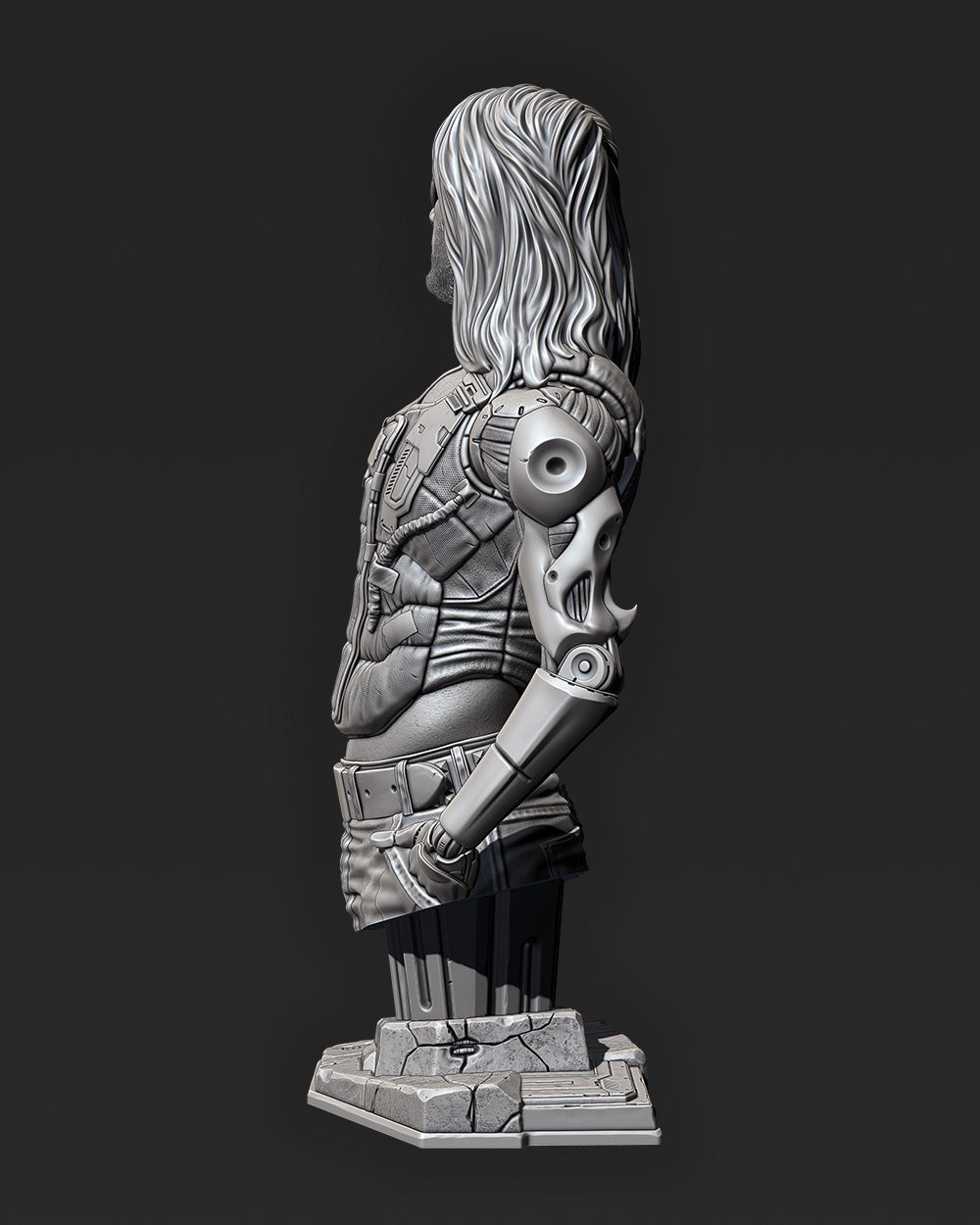 Johnny Silverhand Bust (Fan Art) 276mm or 188mm - 3D Print