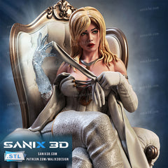 Emma Frost  3D Printed model (1/10 scale) - Fan Art