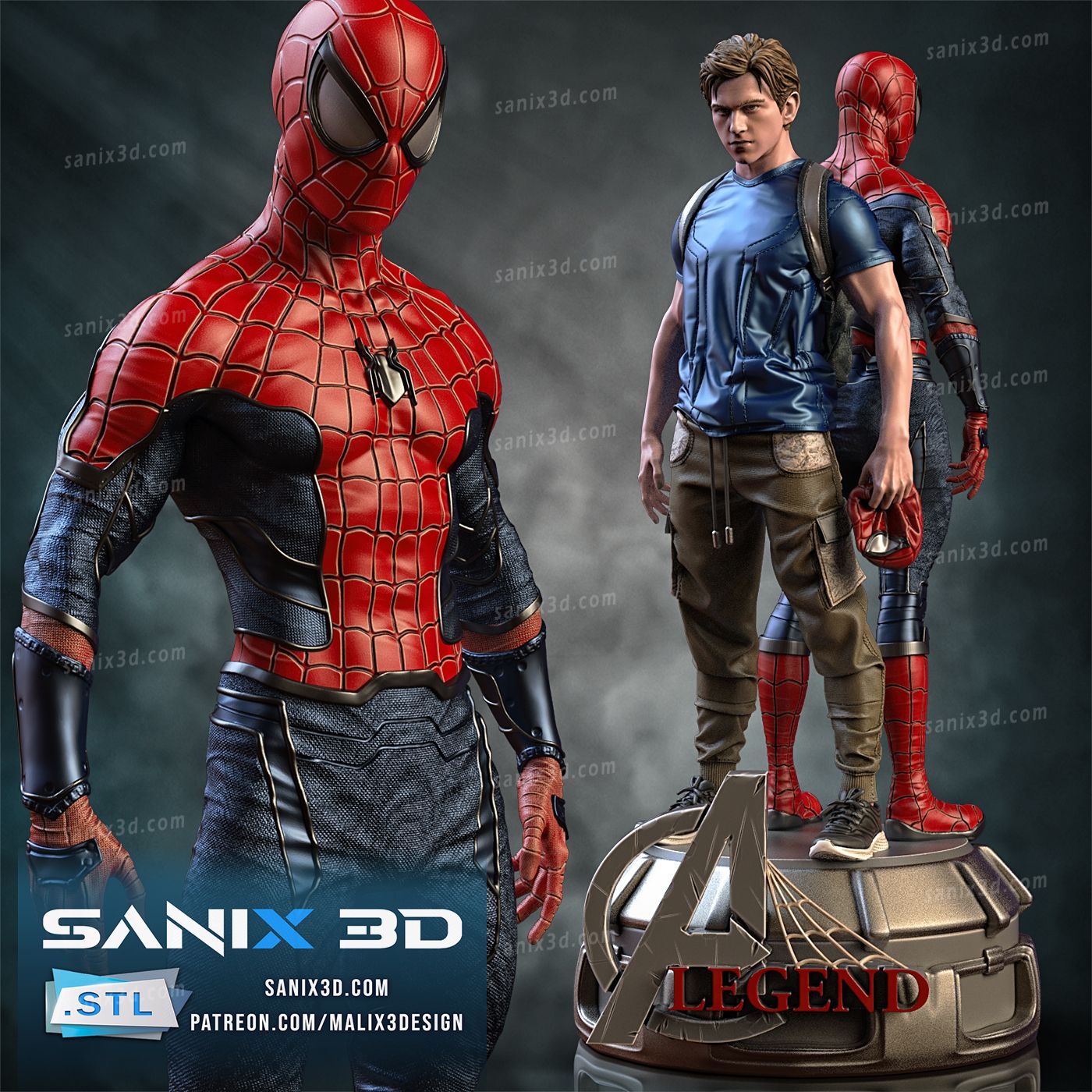 Spiderman (Double Life) - Fan Art (Sanix3D)