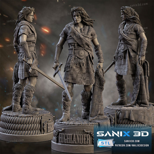 Highlander 3D Printed Model Statue - 6th, 8th, 10th and 16th Scale