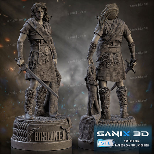 Highlander 3D Printed Model Statue - 6th, 8th, 10th and 16th Scale