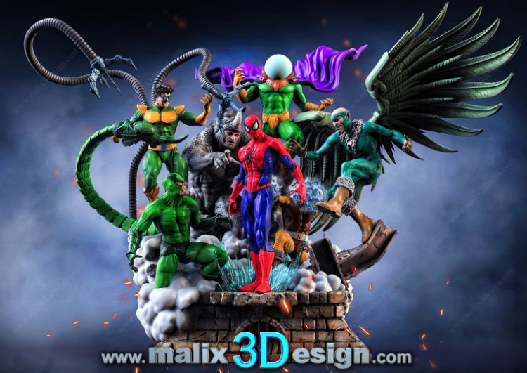 Sinister Six (Diorama) - 3D Printed Fan Art Model Kit