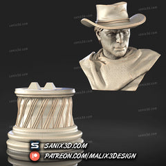 Clint Eastwood (Good, Bad and Ugly) - 8 scale bust - Fan Art - 3D Print