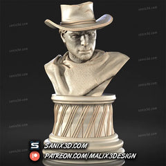 Clint Eastwood (Good, Bad and Ugly) - 8 scale bust - Fan Art - 3D Print