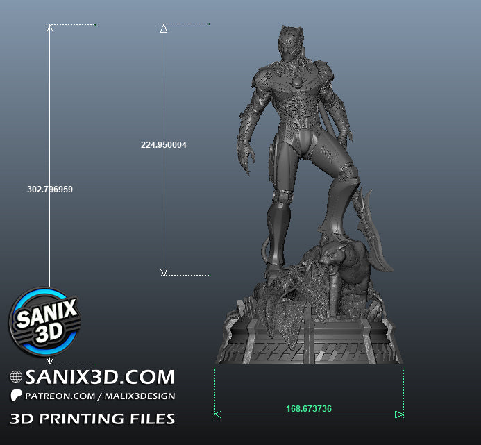 Iron Panther - Fan Art - 3D Print model kit (unpainted)