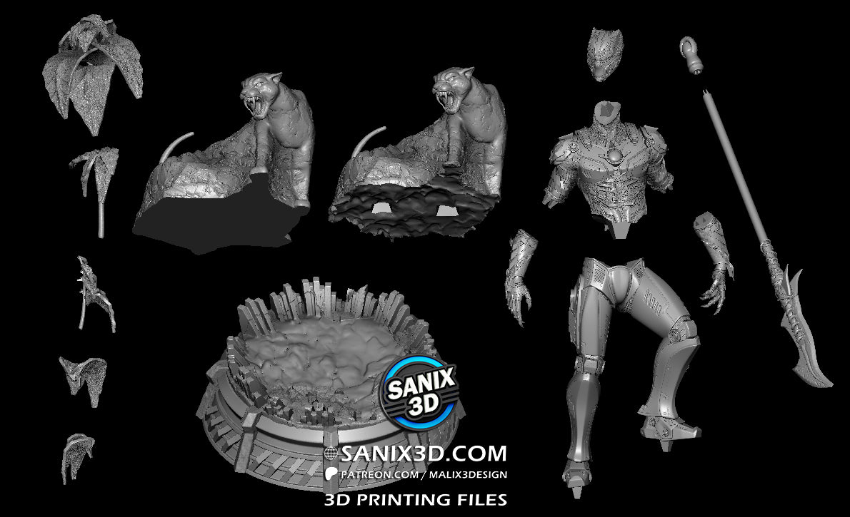 Iron Panther - Fan Art - 3D Print model kit (unpainted)