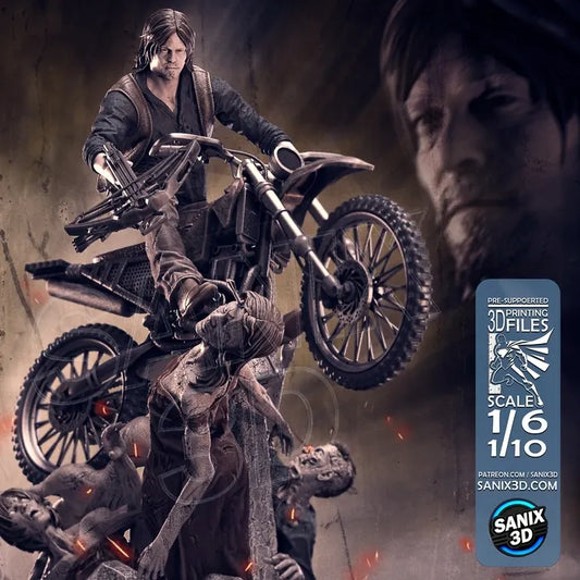Daryl Dixon (Walking Dead) Statue - 3D Print Fan Art