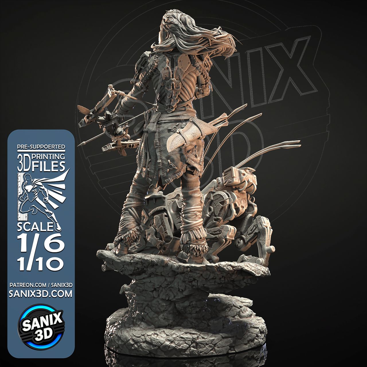 Horizon 3D Printed Statue 10 & 6 Scale model kit