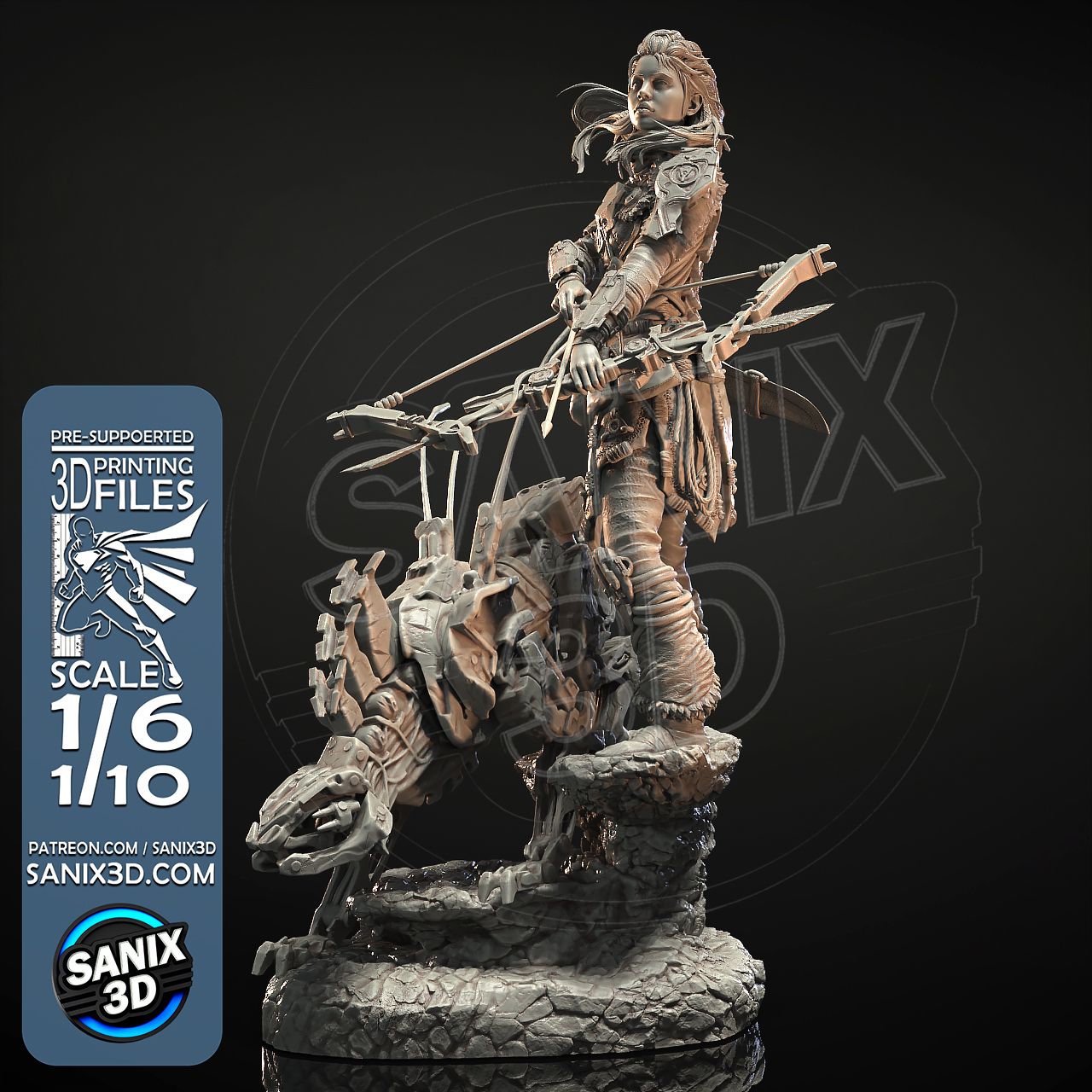 Horizon 3D Printed Statue 10 & 6 Scale model kit