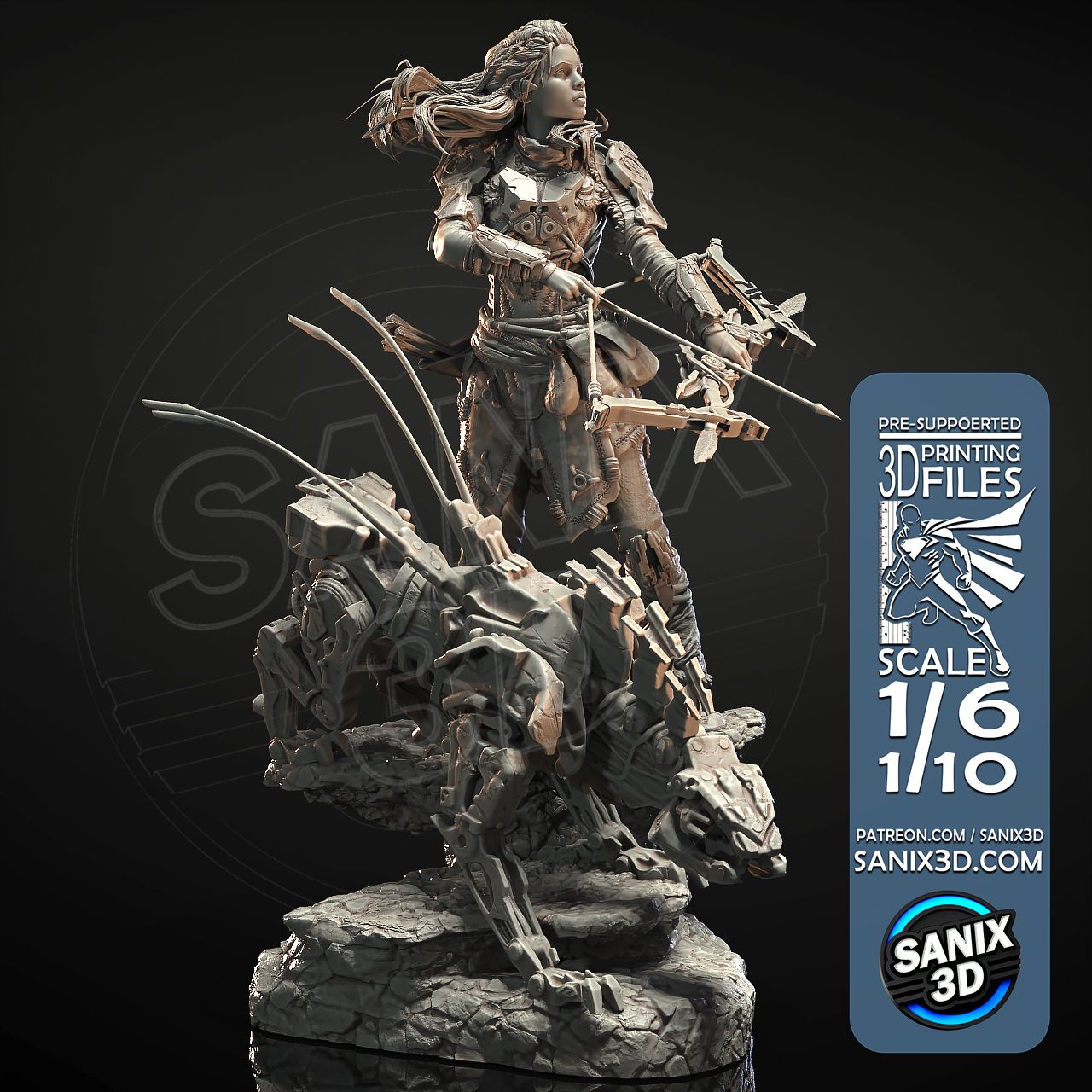 Horizon 3D Printed Statue 10 & 6 Scale model kit