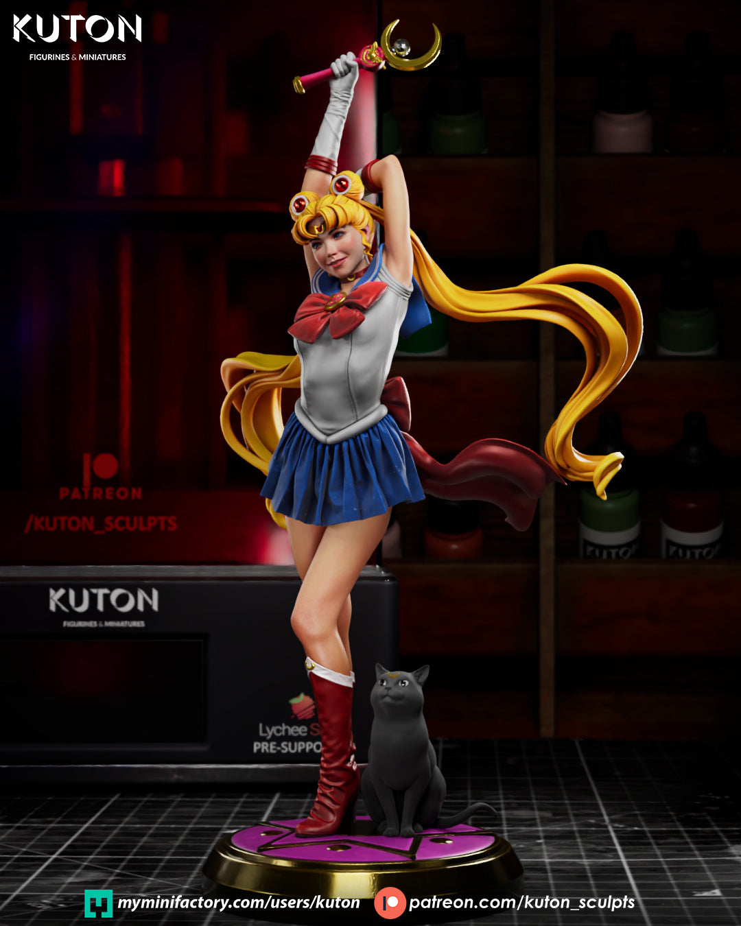 Sailor Moon (Usagi Tsukino) - 3D Printed Model Kit - Fan Art