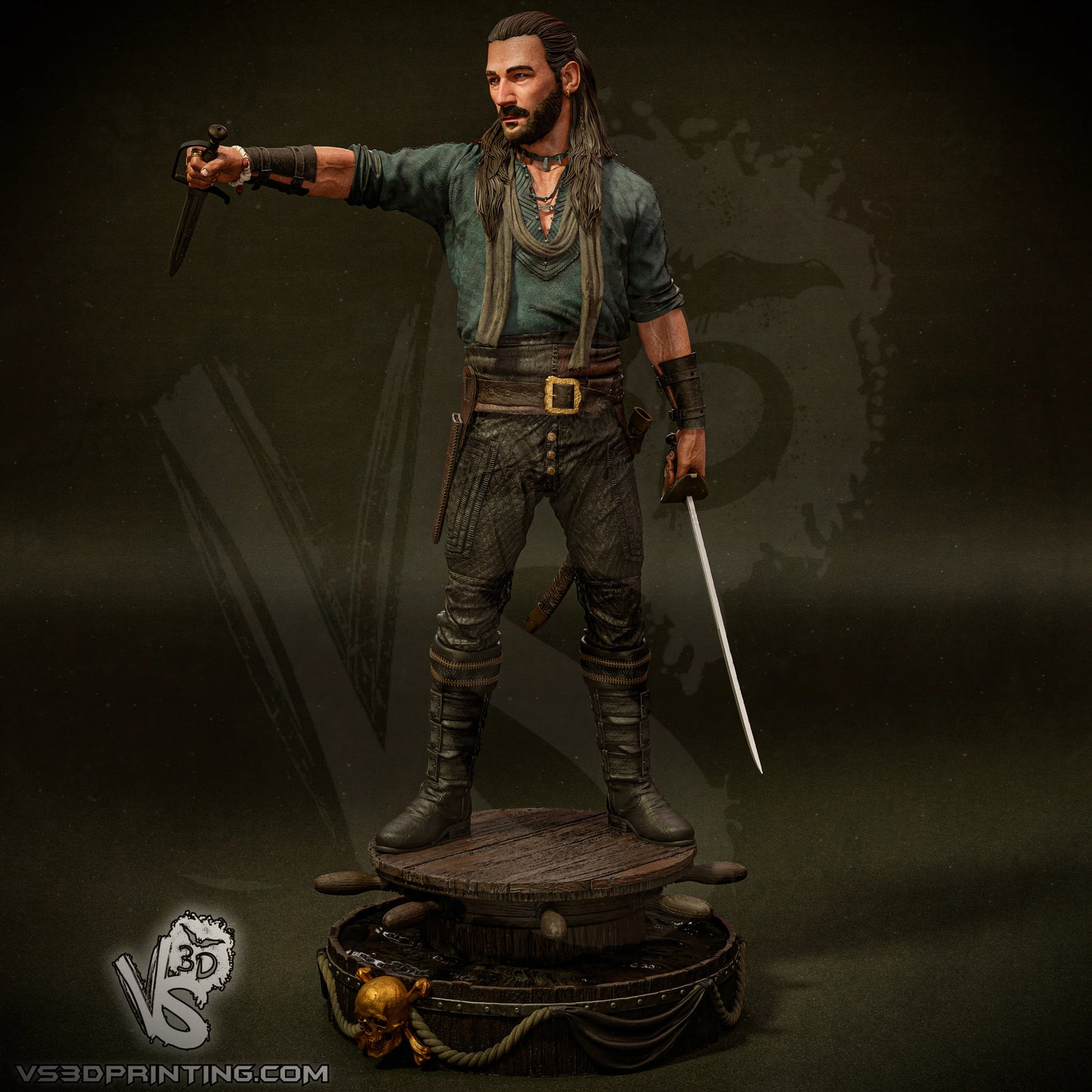 Charles Vane (Black Sails) - Sculpt - 3d Printed Model Kit