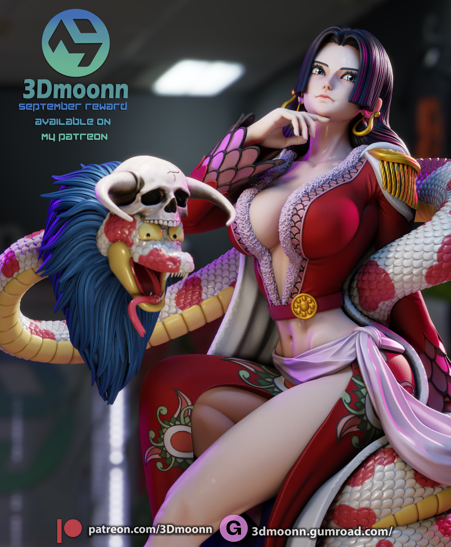 Boa Hancock (One Piece)- 3d Printed 1:6 model kit
