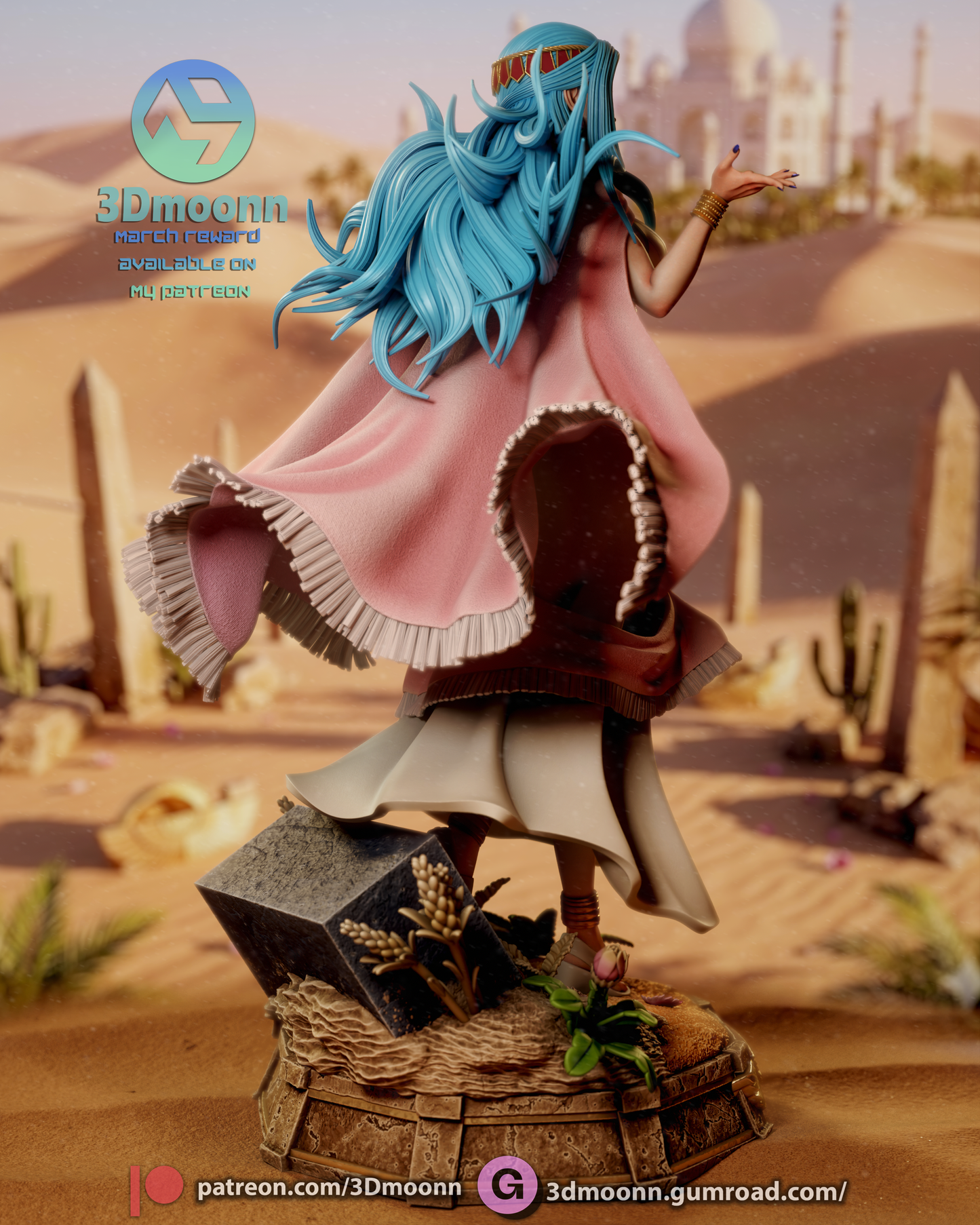 Nefertari Vivi (One Piece) - 3d Printed model kit (Fan Art)