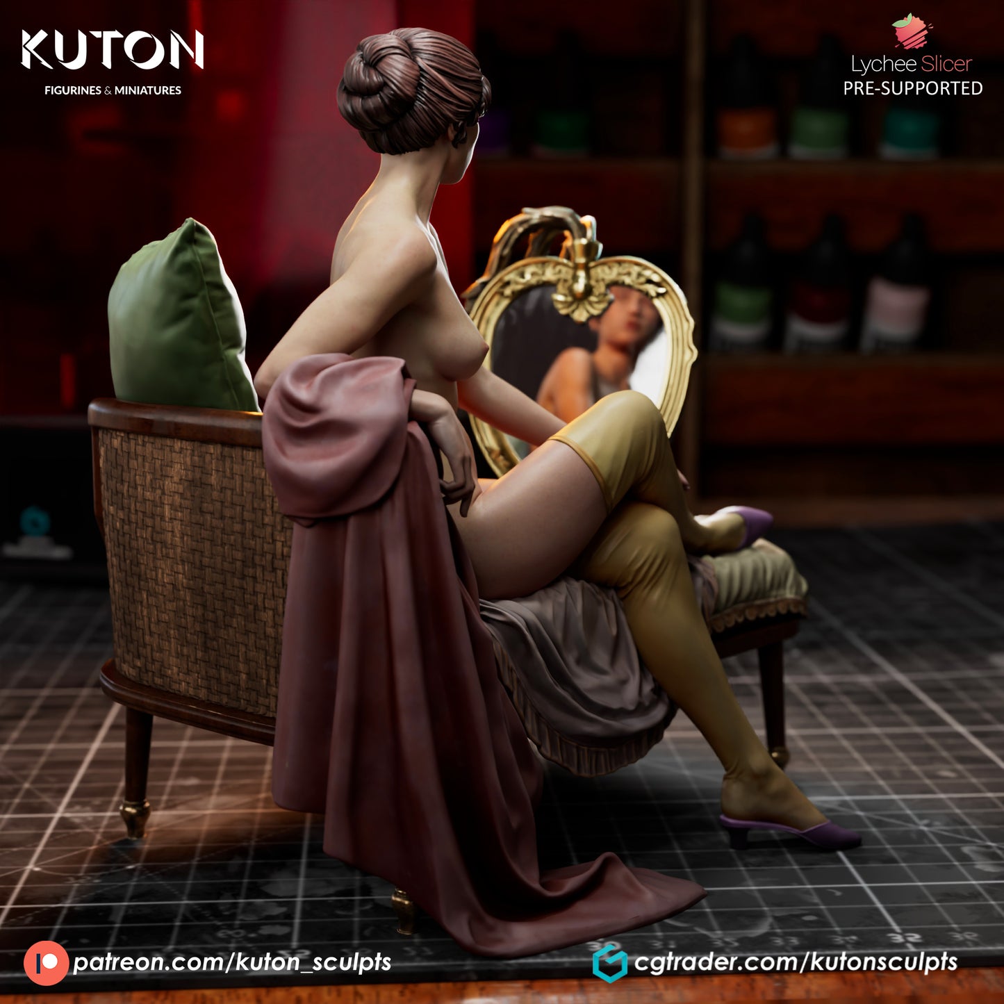 La Toilette par lampe - 3D Printed Model Kit
