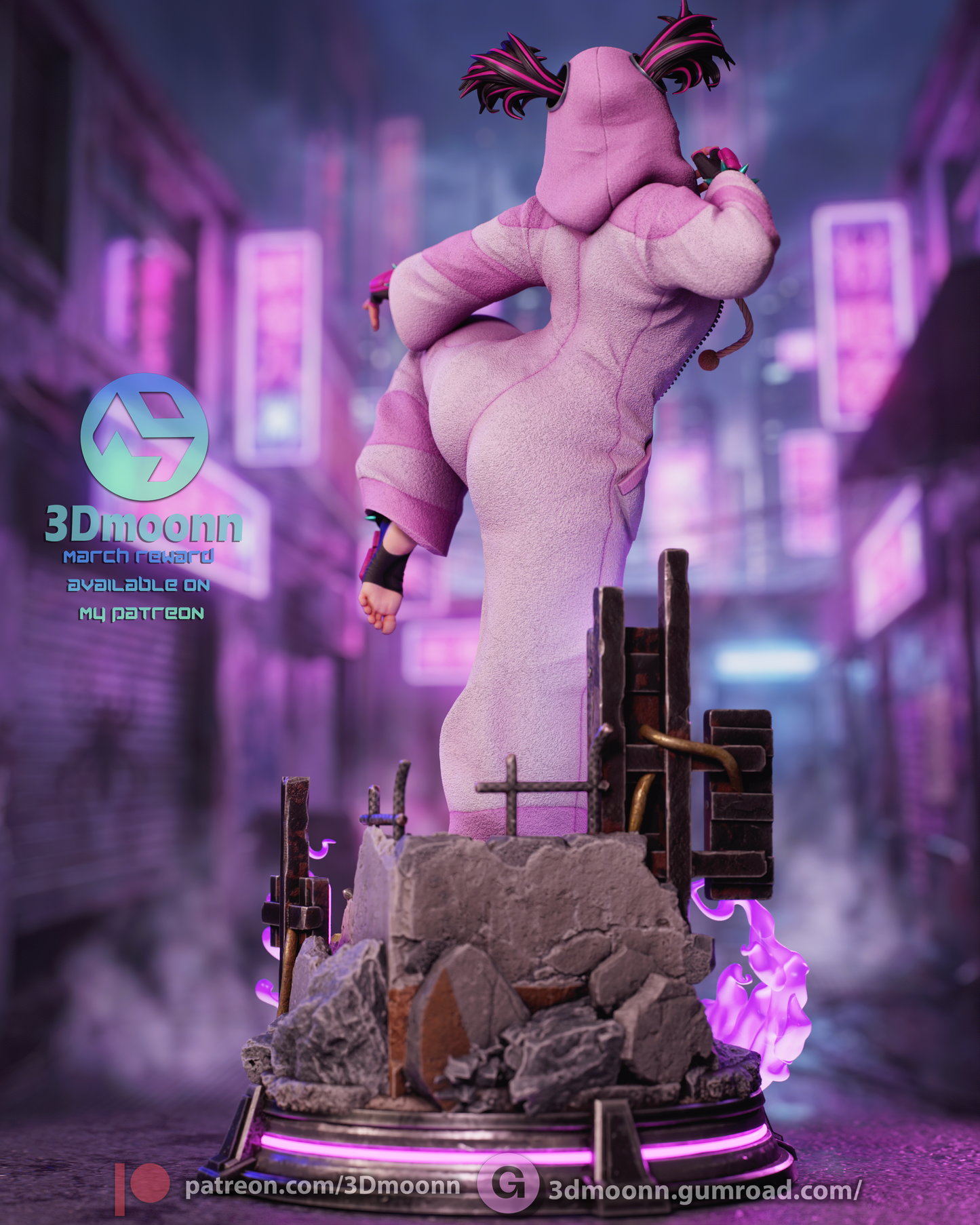 Juni (Street Fighter) -  3D Printed model kit (Fan Art)