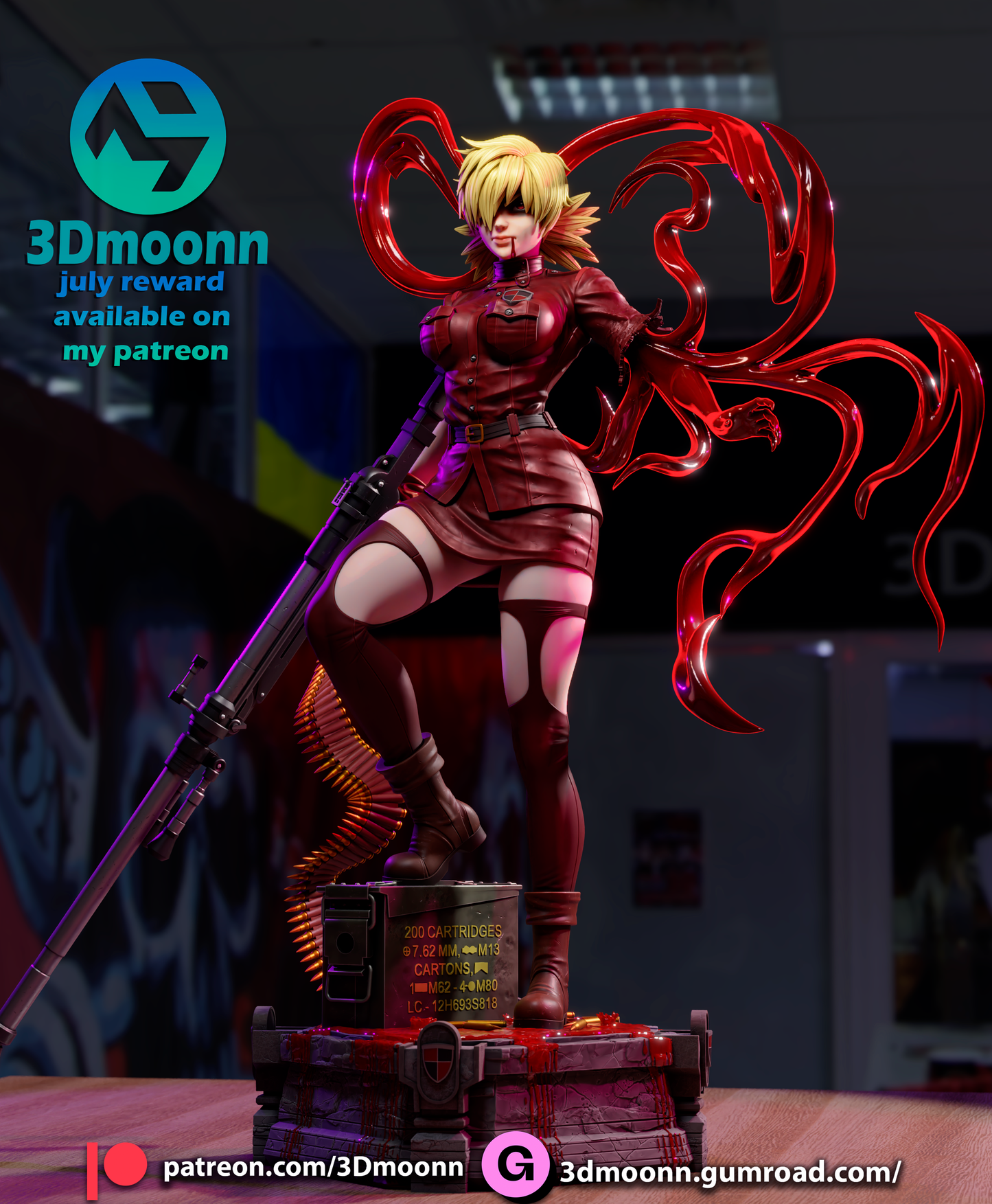 Seras Victoria (Hellsing) - 3d Printed 1:6 model kit