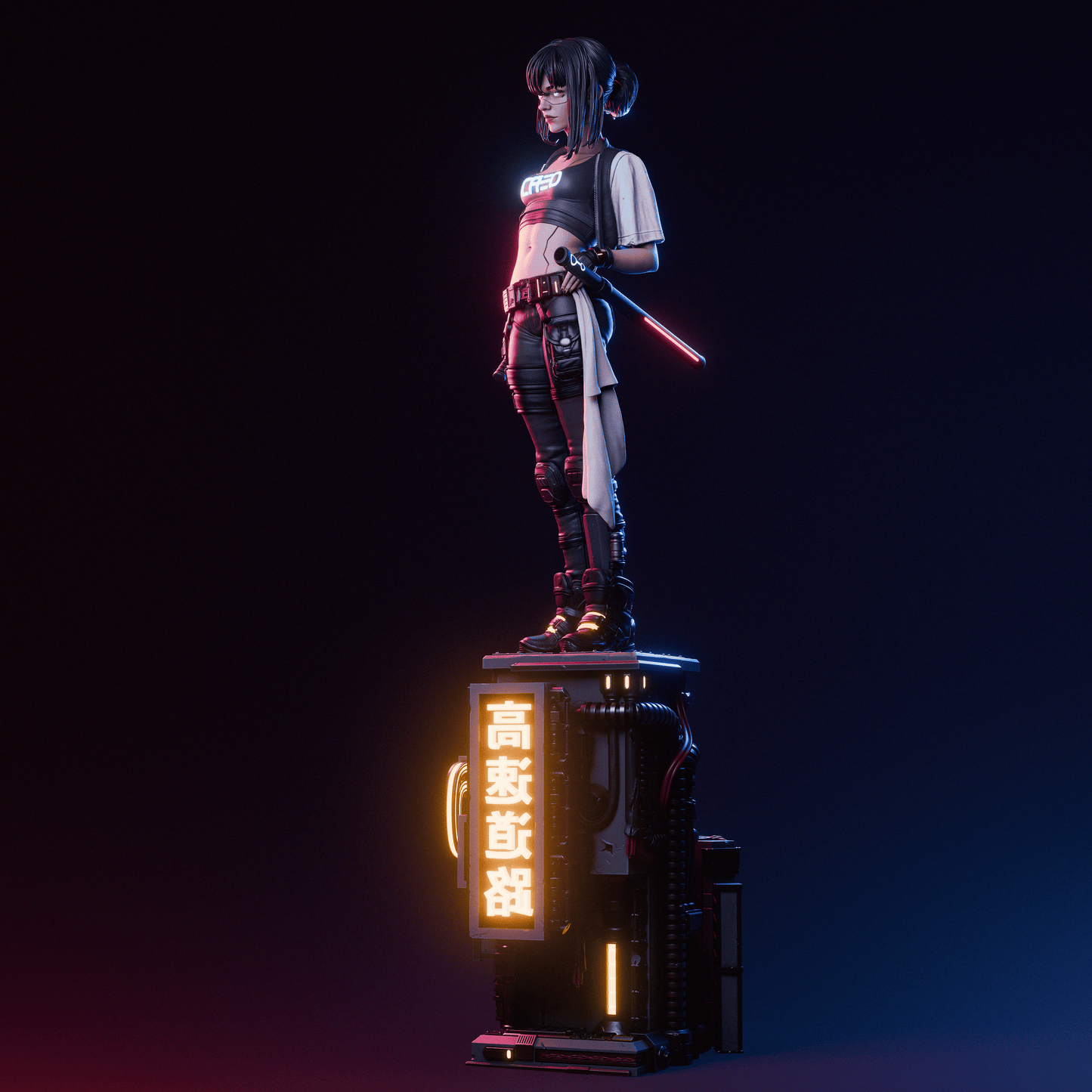 Cyber Samurai - 3D Printed Model Kit - 1:6 scale