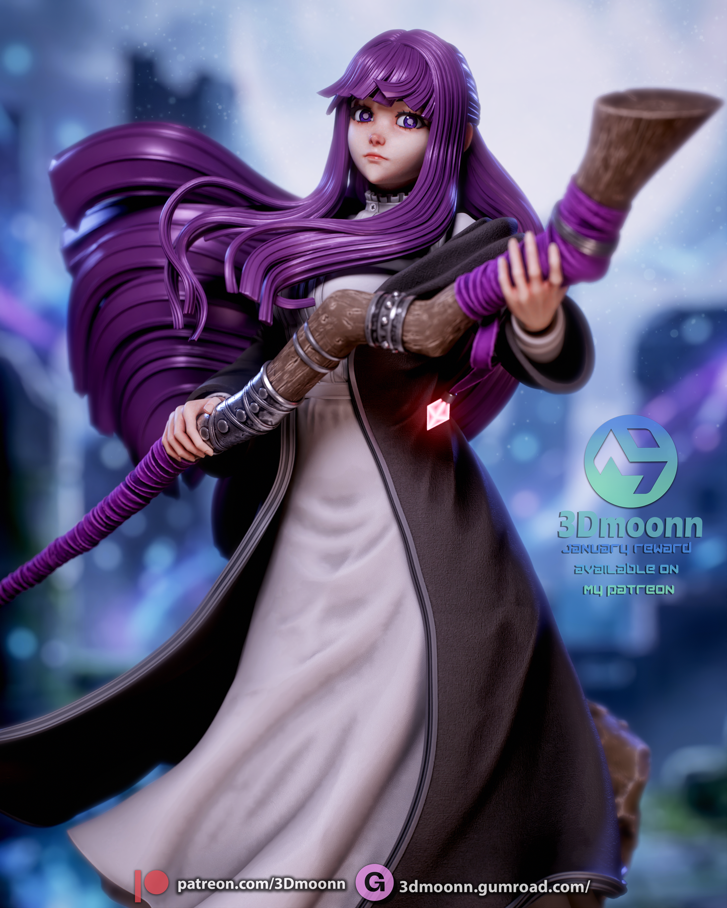Fern (Sōsō no Frieren) - 3d Printed 1:6 model kit (Fan Art)