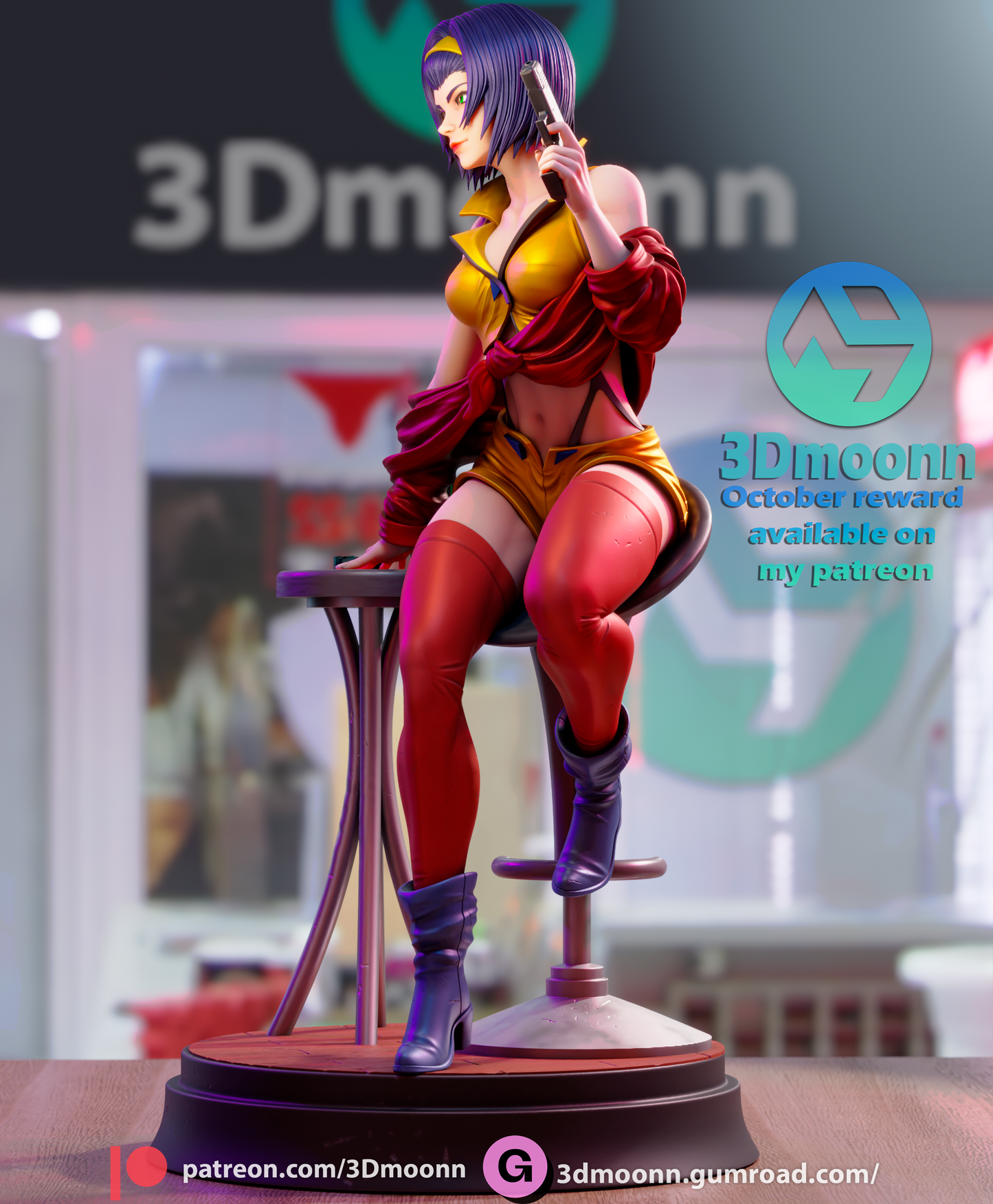 Faye Valentine (Cowboy Bebop) - 3d Printed 1:6 model kit (Fan Art)