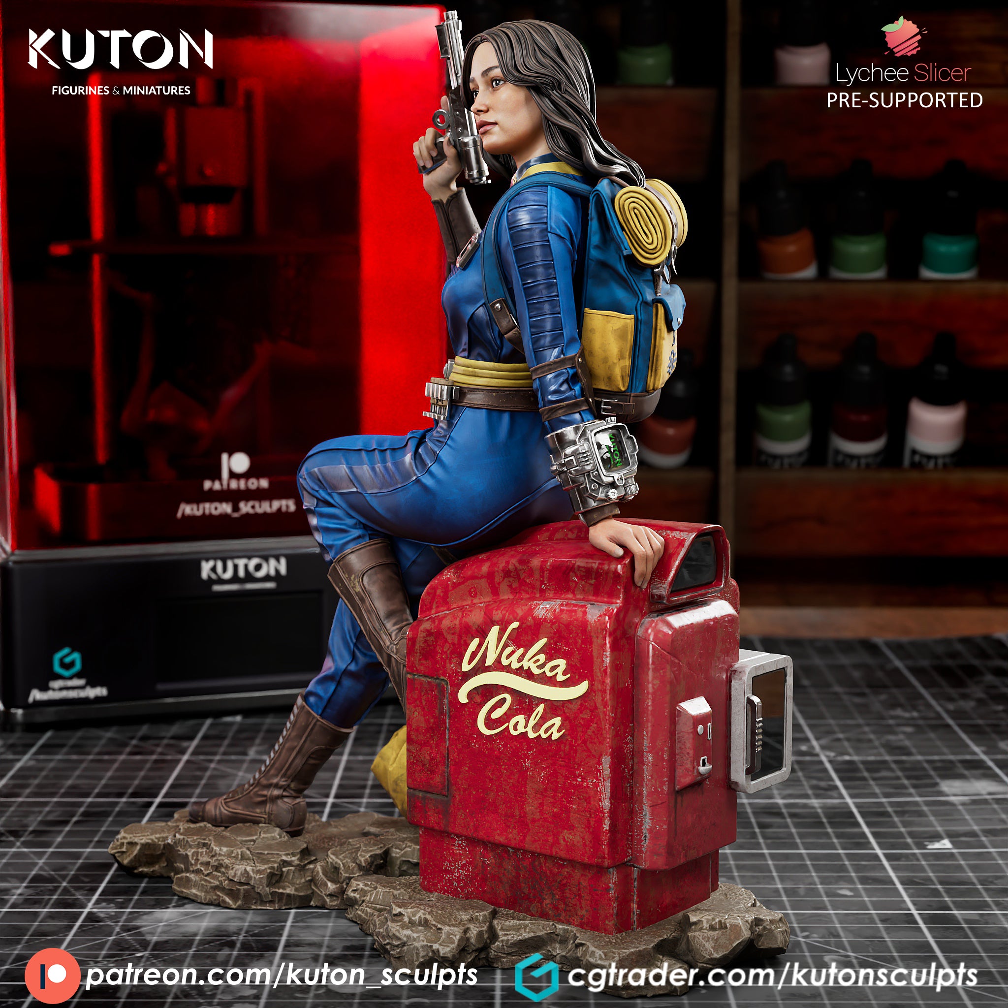 Fallout - Lucy MacLean  - 3D Printed Fan Art (Kuton)