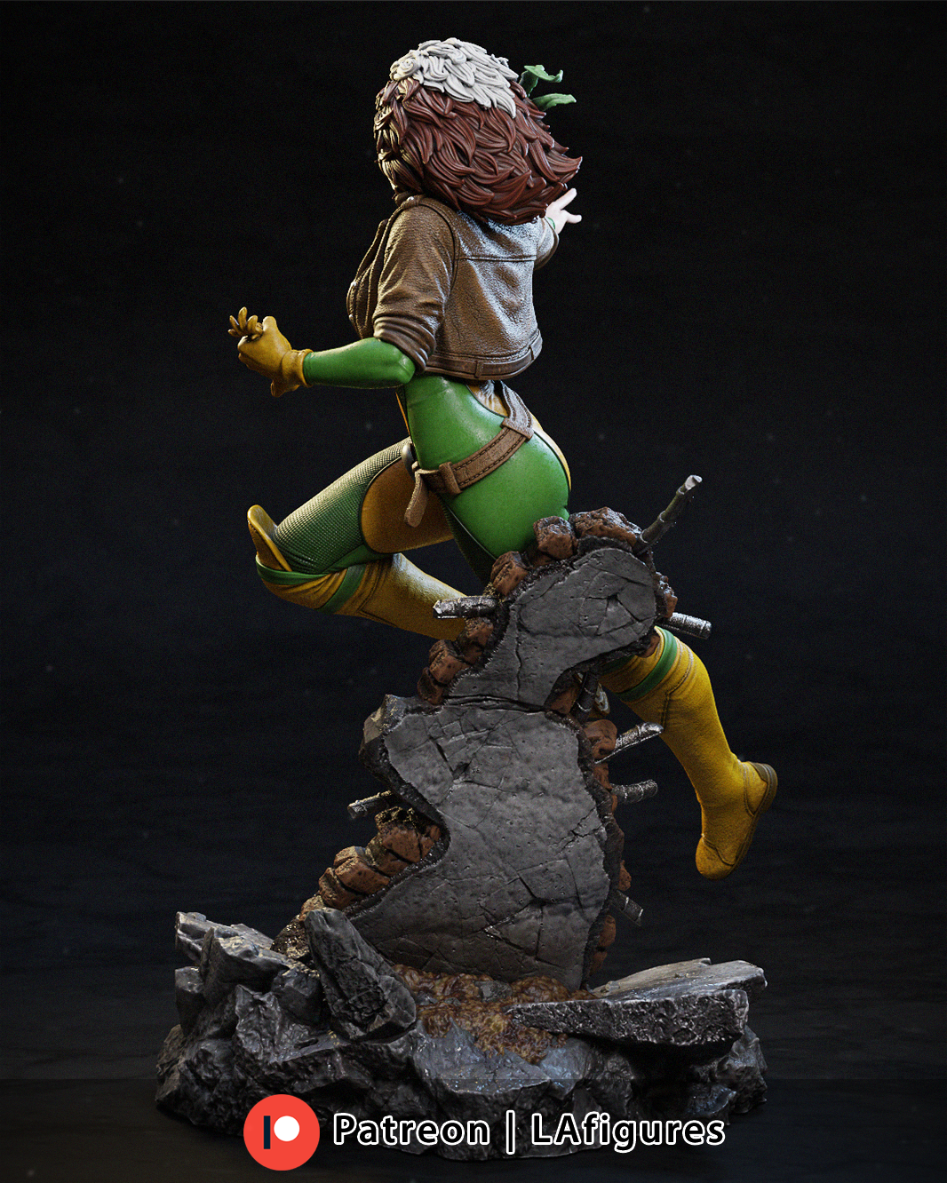 Rogue (X-Men) Statue - Fan Art 10 or 12 scale 213mm - 3D Print
