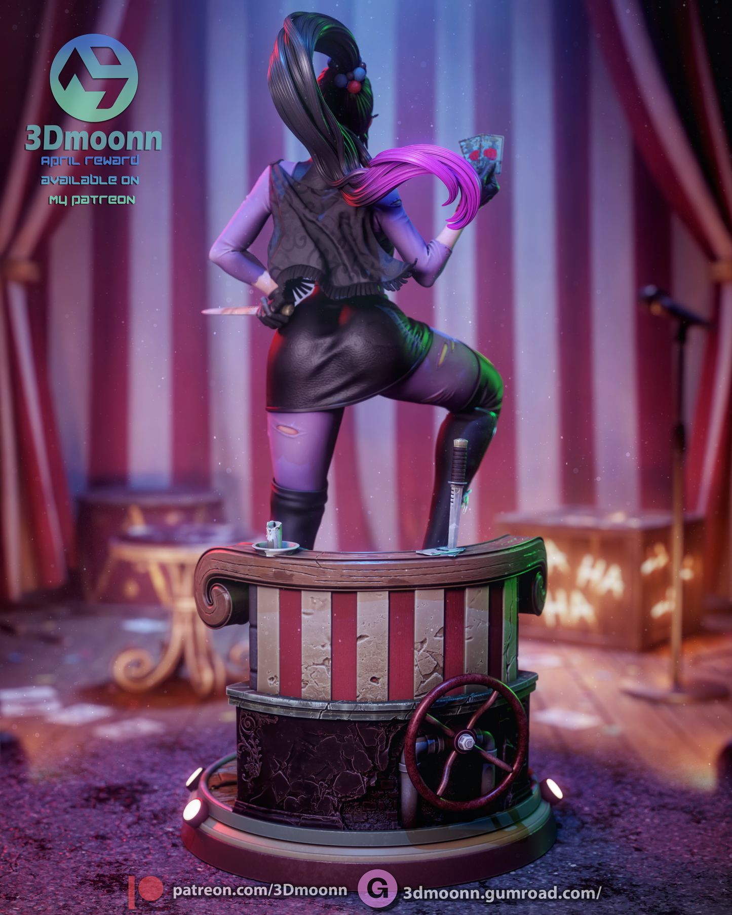 Punchline (DC) - 3d Printed model kit (Fan Art)