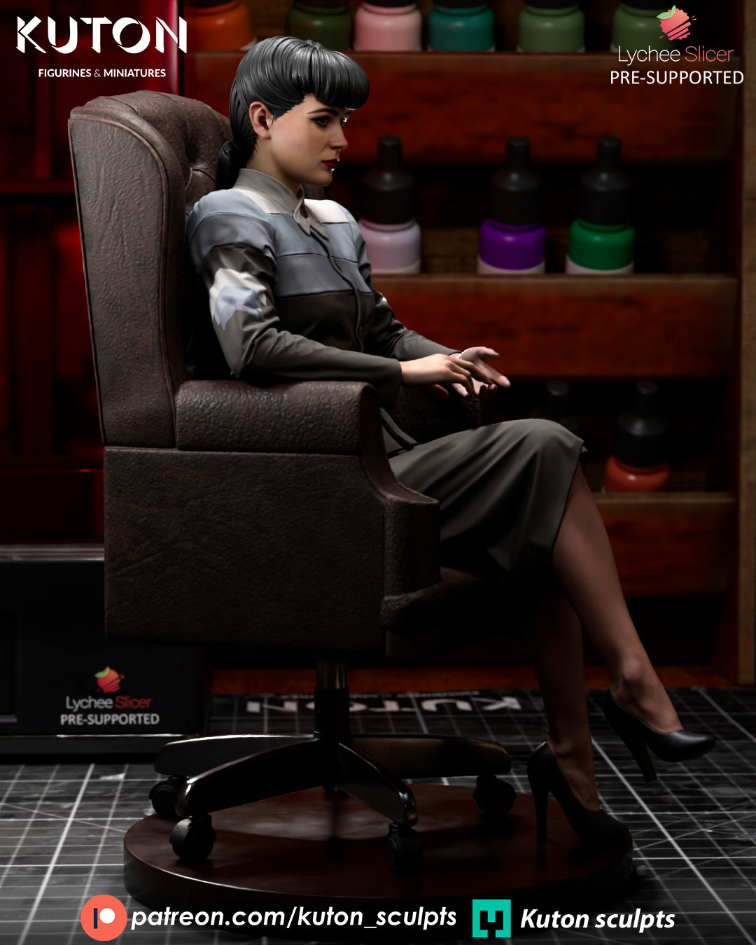 Rachael (Blade Runner) 3D Printed Model Kit - 1:10 Scale