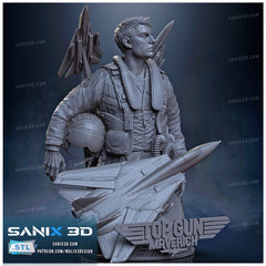 Top Gun (Movie) 8 scale (160mm) - 3D Printed Fan Art