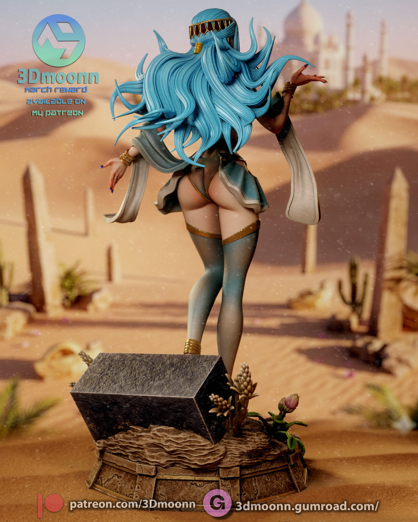Nefertari Vivi (One Piece) - 3d Printed model kit (Fan Art)