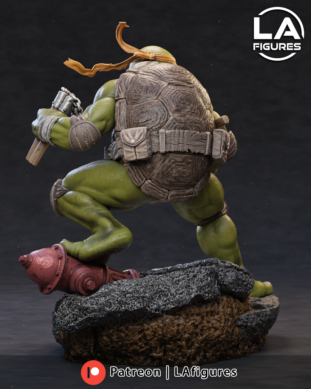 Michelangelo (TMNT) Statue - Fan Art 10 Scale (167mm) 3D Print Kit