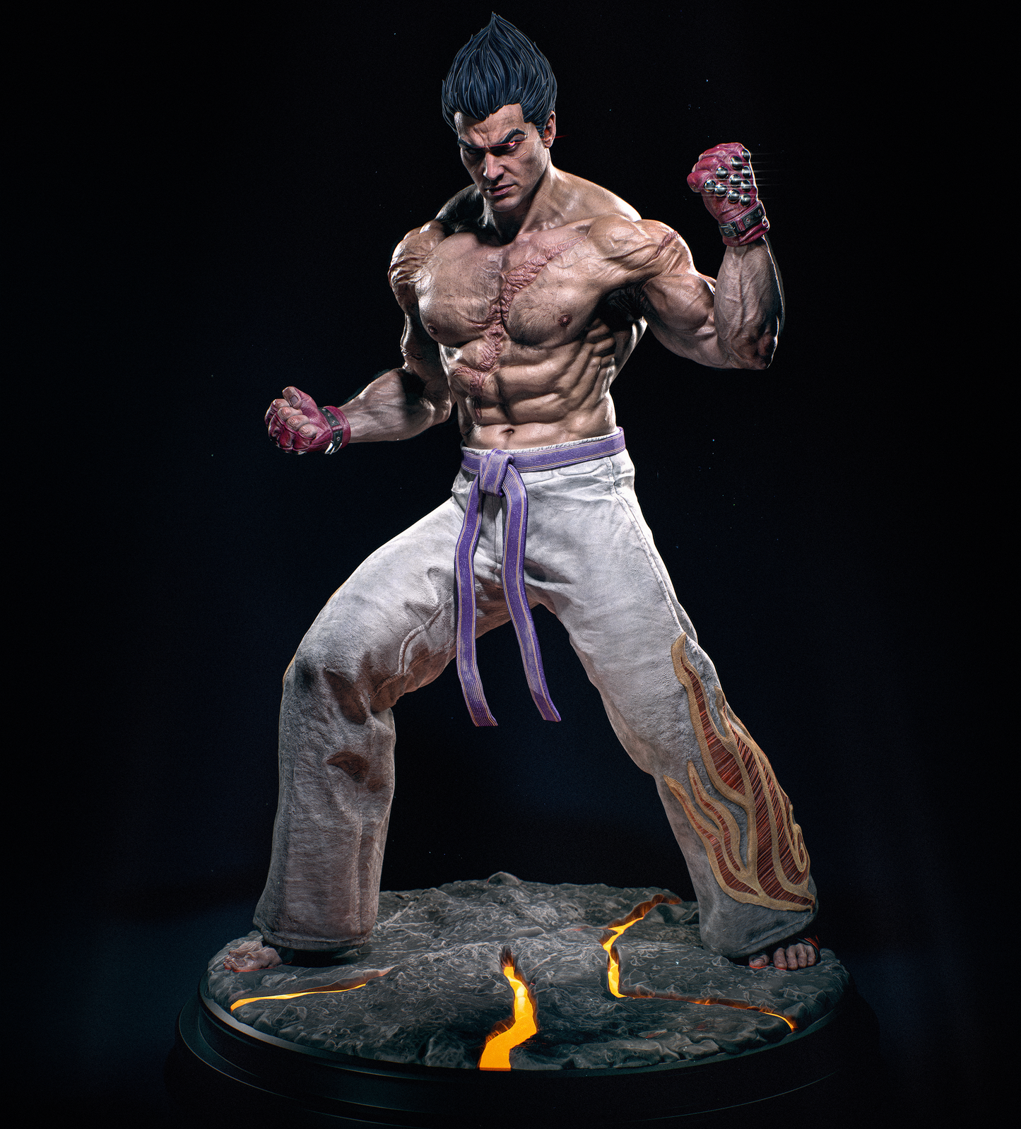 Kazuya - 3d Printed Model Action / Museum pose statue - 9 and 6 scale