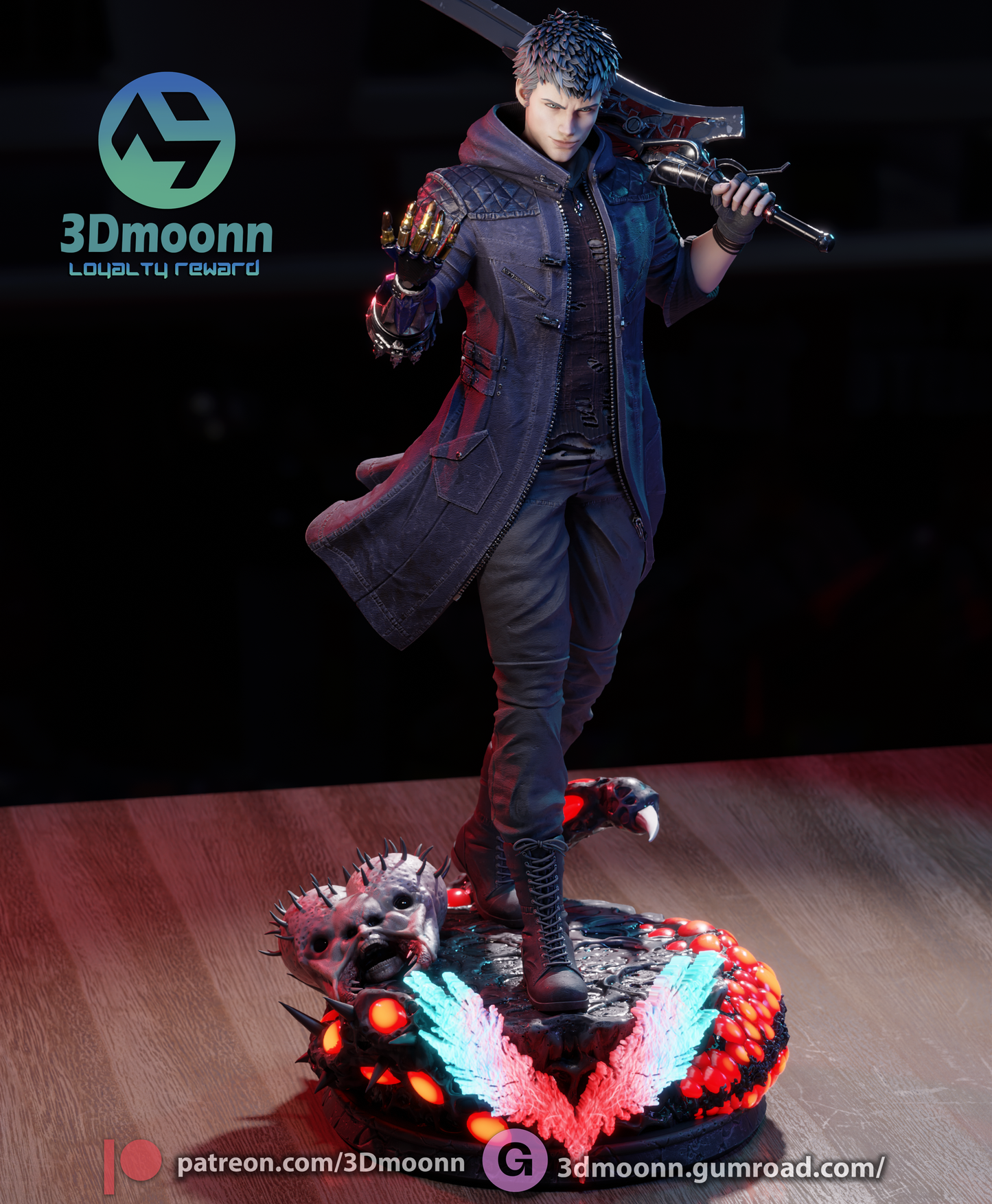 Nero (Devil May) - 3d Printed 1:6 model kit (Fan Art)