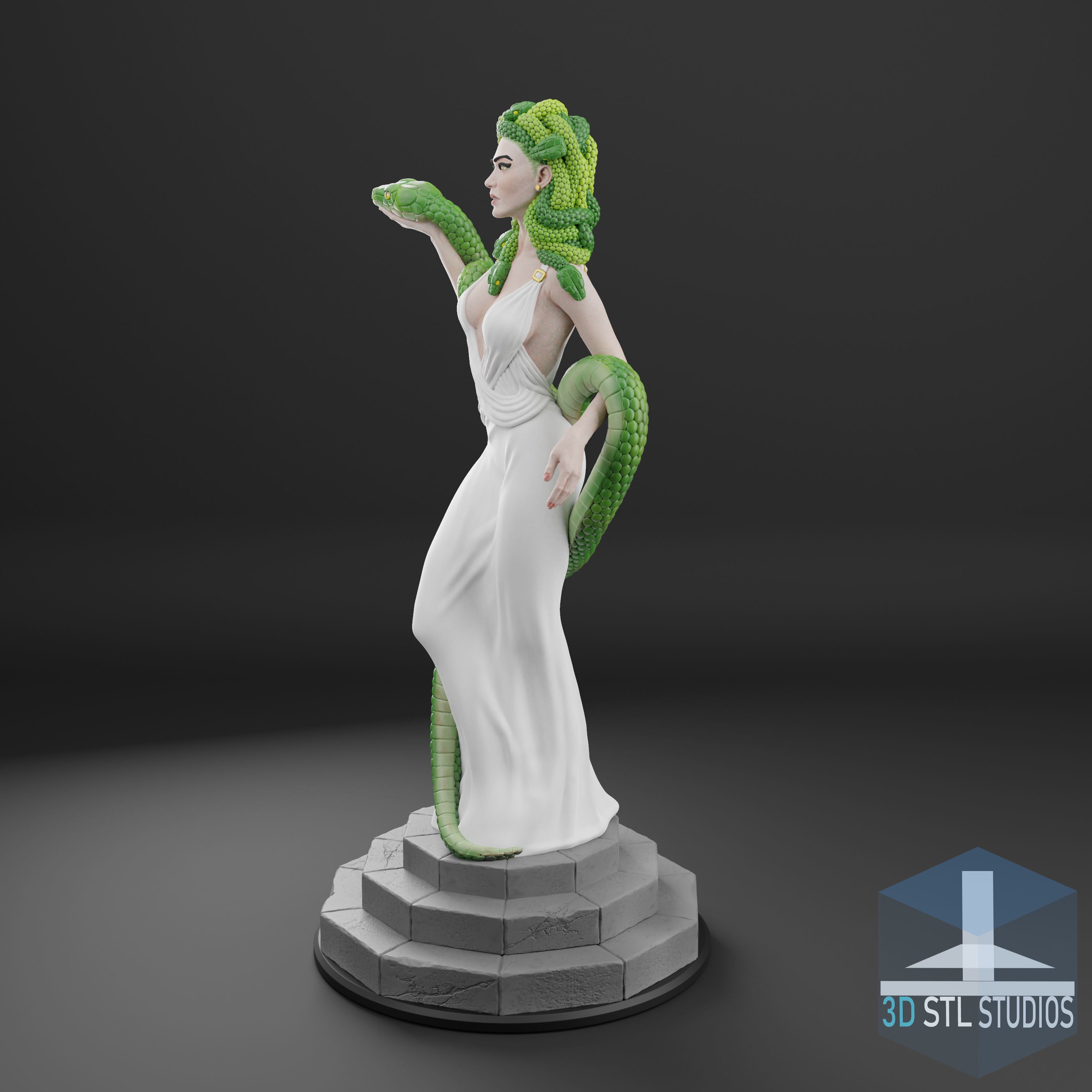 Medusa Statue - 3D printed kit - 10th scale