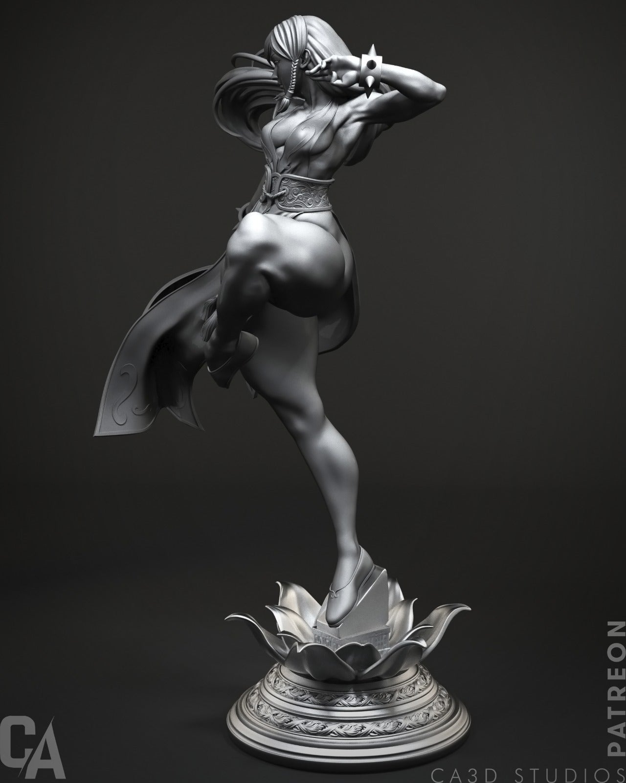 Chun Li (Fan Art) Sculpture - 4, 6 or 12 scale (495mm - 165mm) - 3D Print