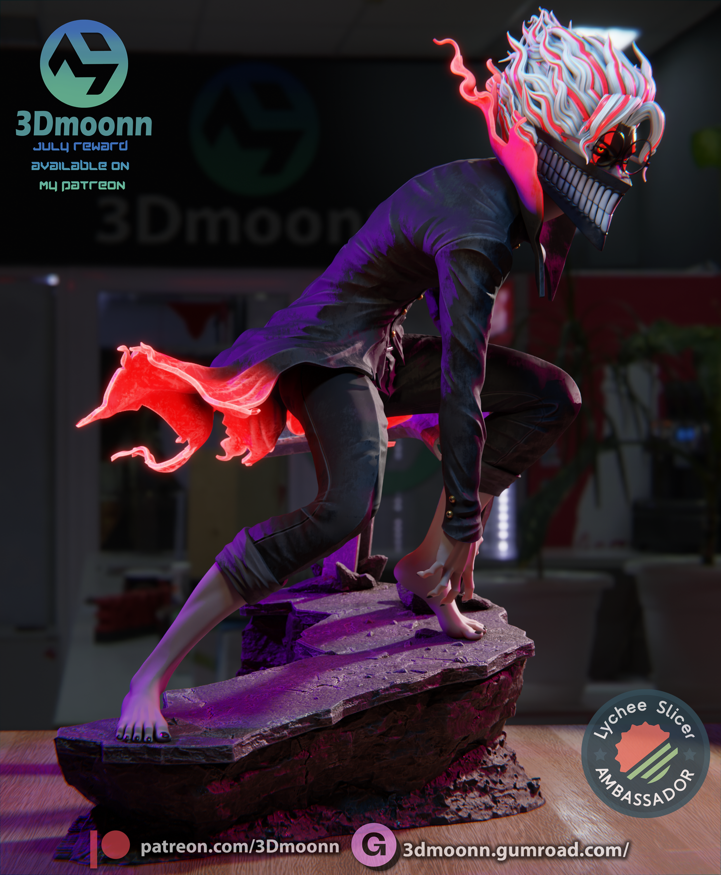Okarun (Dandadan) Statue - Fan Art - 3D Print Kit