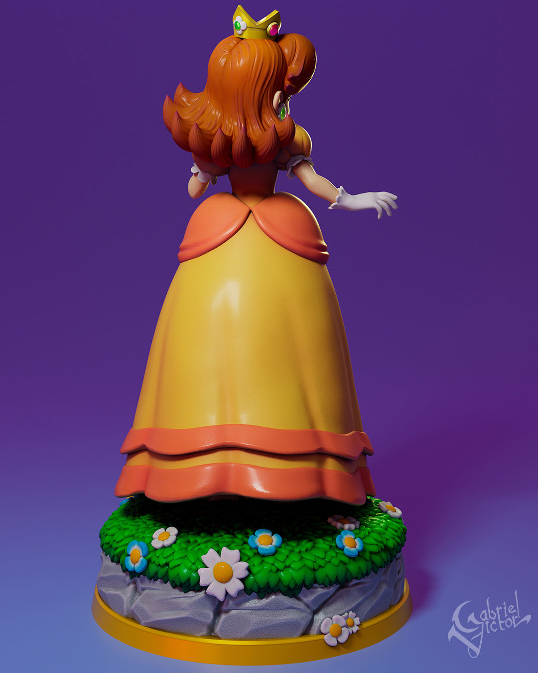 Daisy - Mario 3D Printed model, unassembled and unpainted